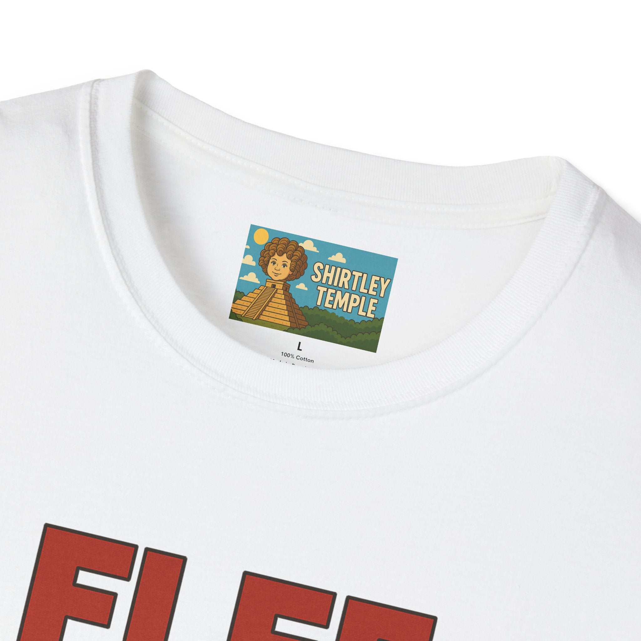 Flee funny shirt pun wordplay Flea red hot chili peppers running away fleeing