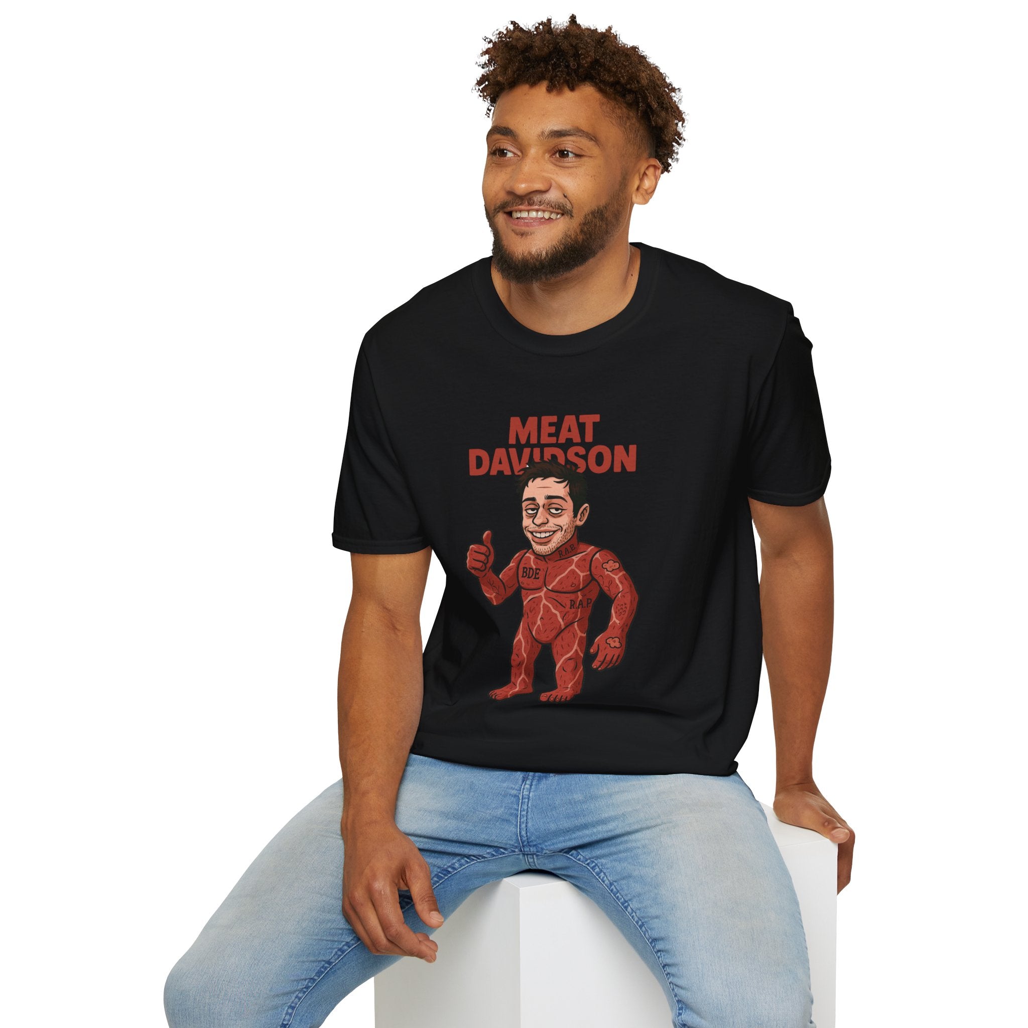 Meat Davidson Funny T-Shirt, Pete Davidson Parody Shirt, Comedian Mashup Tee, Unisex Humor Top, Comedy Fan Gift