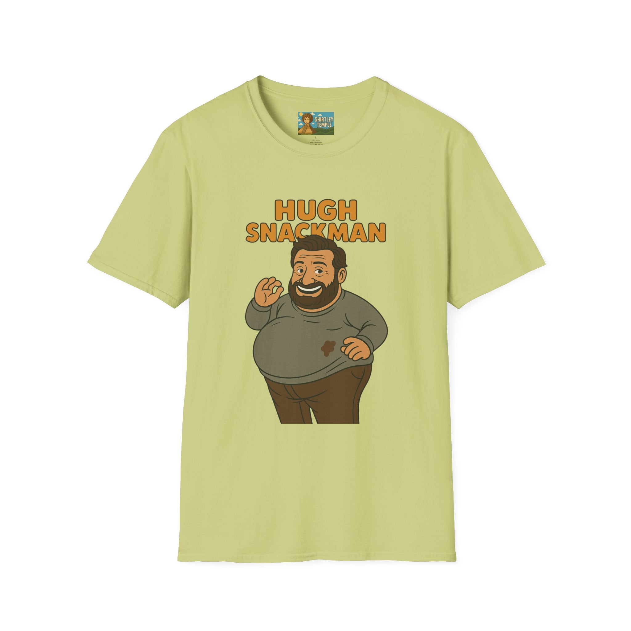 Hugh Snackman Funny Shirt, Hugh Jackman Parody Tee, Comedy Tribute Apparel, Unisex Softstyle T-Shirt