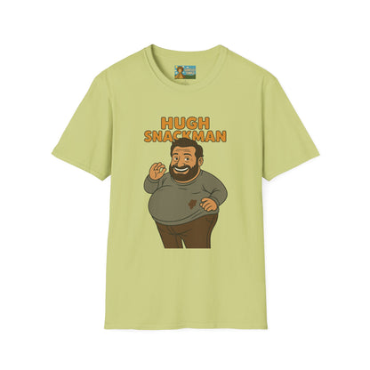 Hugh Snackman Funny Shirt, Hugh Jackman Parody Tee, Comedy Tribute Apparel, Unisex Softstyle T-Shirt