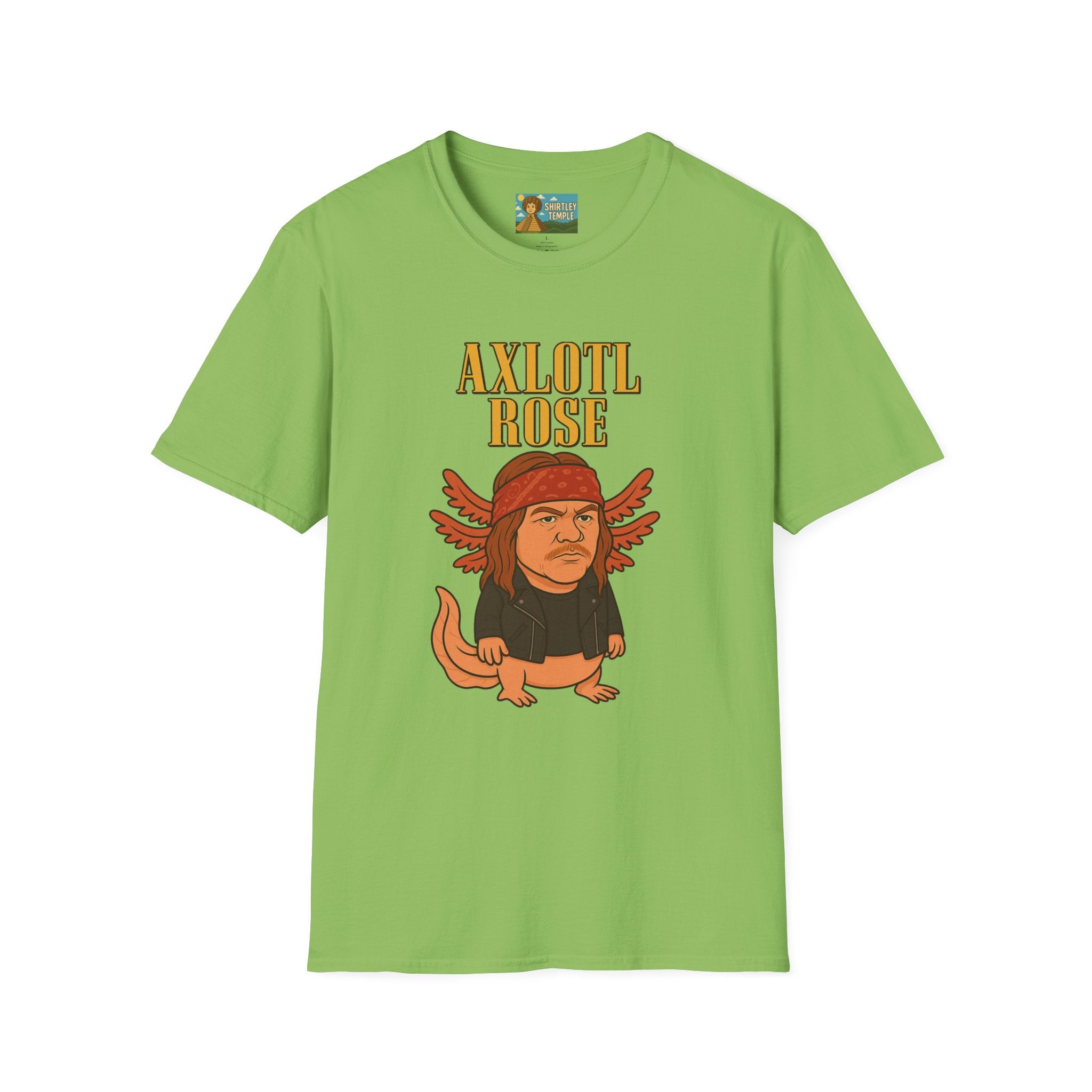 Axlotl Rose funny mashup of Axle Rose and an axolotl. guns 'n' roses biology nerd gift
