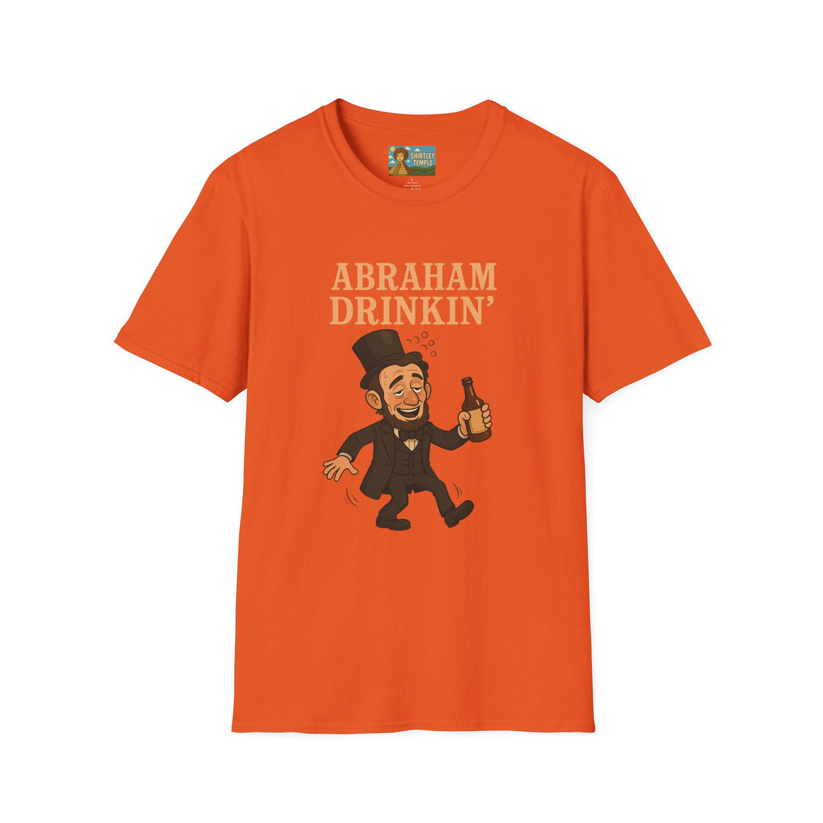 Abraham Drinkin' Party Shirt, St. Patrick's Day Tee, Unisex Tshirt, Funny Wordplay Graphic Tee, Gift for History Buffs