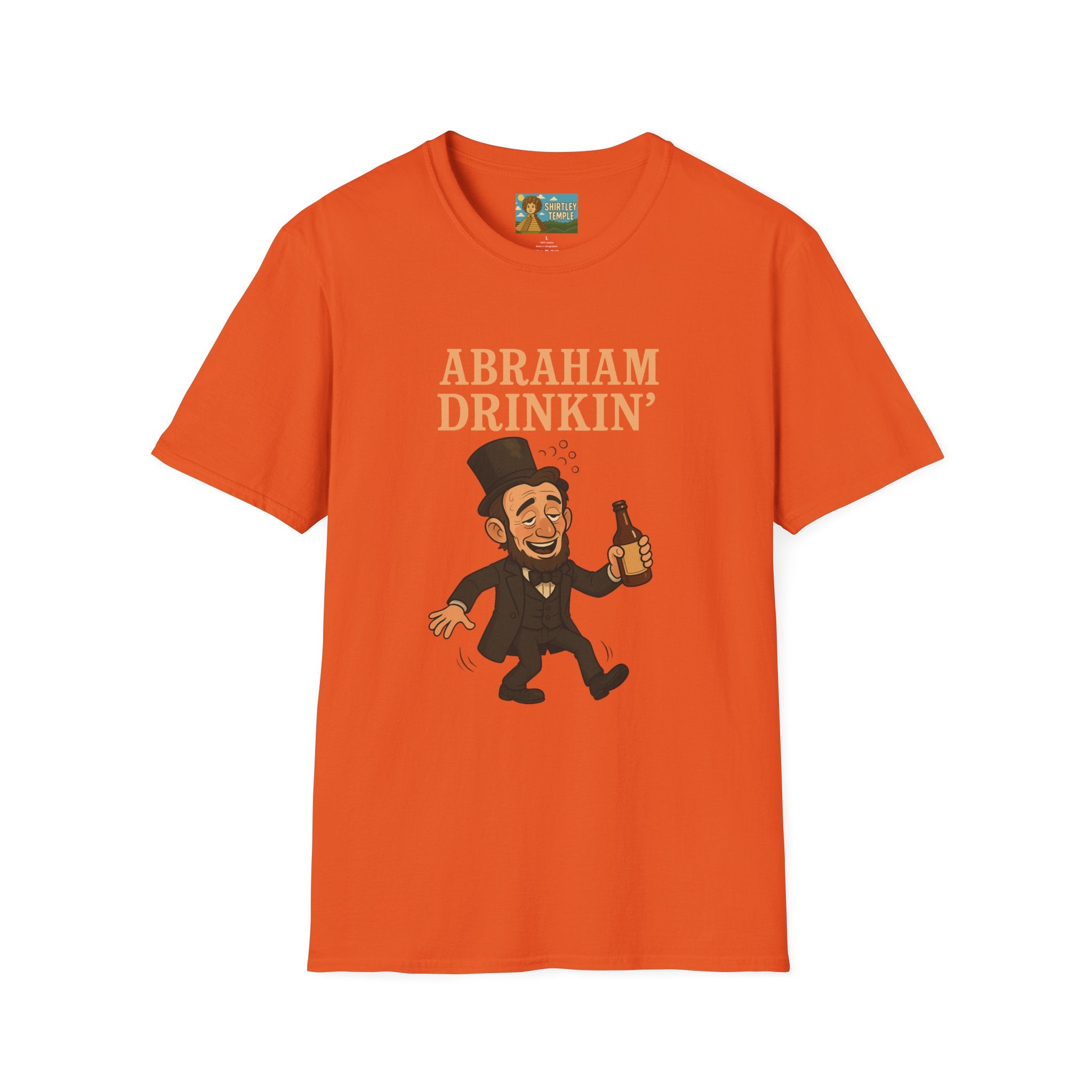 Abraham Drinkin' Party Shirt, St. Patrick's Day Tee, Unisex Tshirt, Funny Wordplay Graphic Tee, Gift for History Buffs