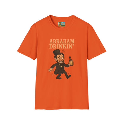 Abraham Drinkin' Party Shirt, St. Patrick's Day Tee, Unisex Tshirt, Funny Wordplay Graphic Tee, Gift for History Buffs