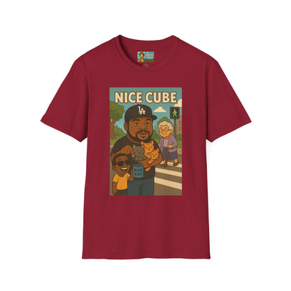 Nice Cube Funny Parody T-Shirt, Ice Cube Tribute Tee, Humorous Wordplay Top, Cool Gift for Hip Hop Fans, Softstyle Shirt