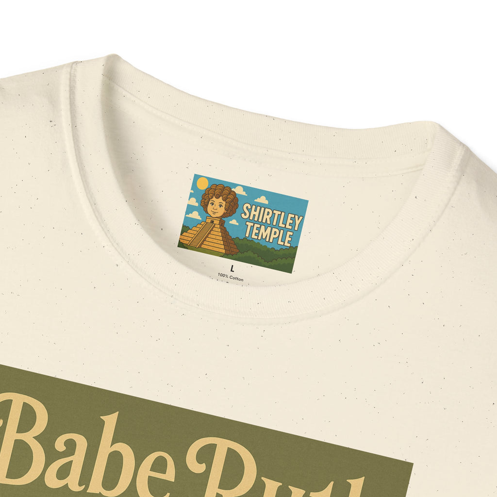 Babe Ruth funny wordplay pun baseball star remagined as a babe vintage nerd gift