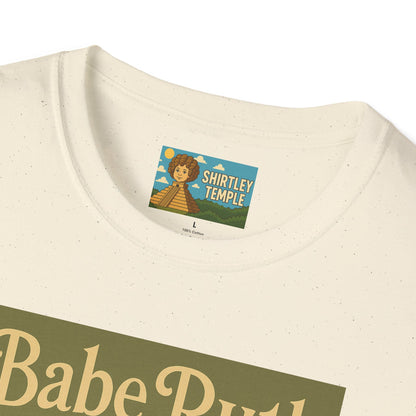 Babe Ruth funny wordplay pun baseball star remagined as a babe vintage nerd gift