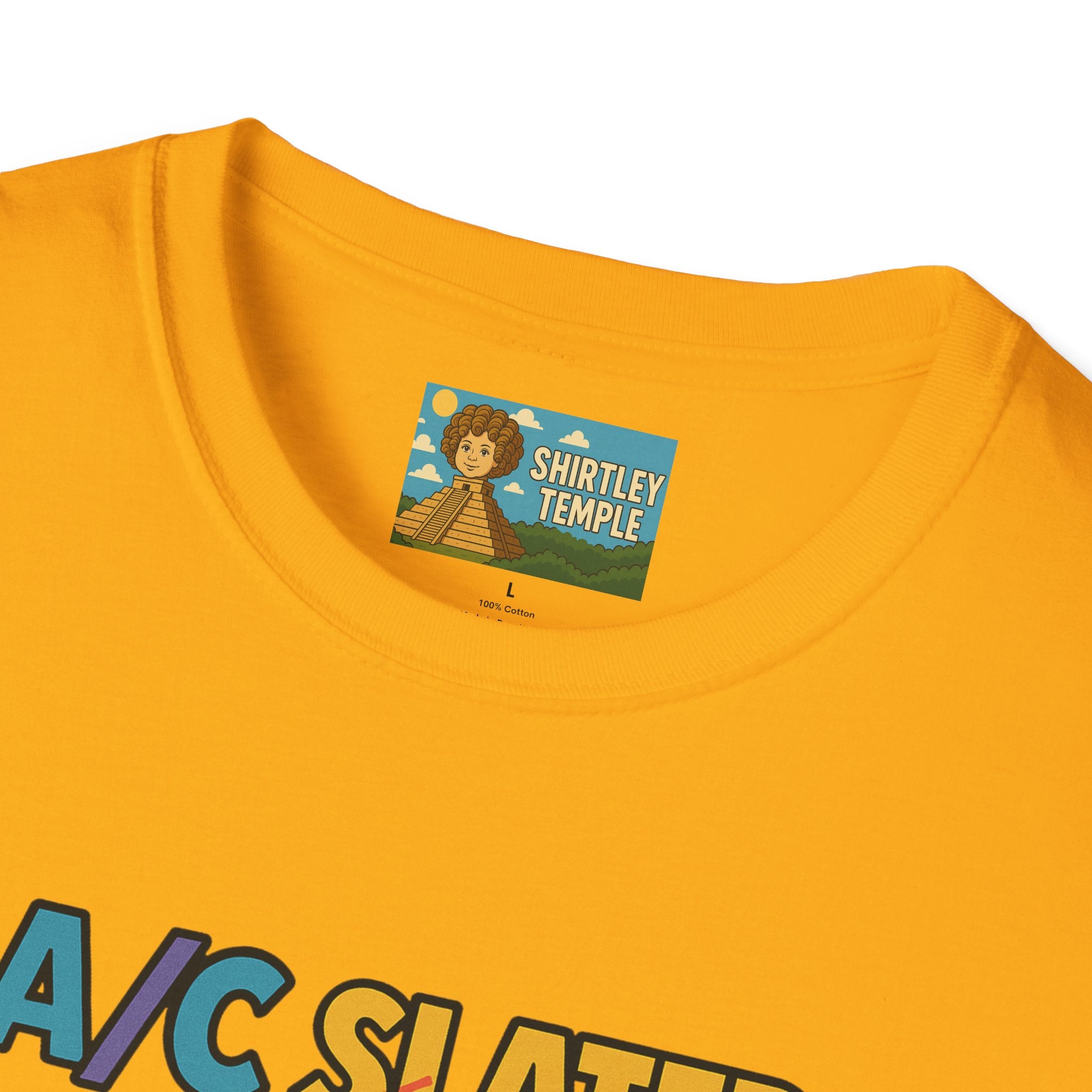 A/C Slater Word Play Unisex Softstyle T-Shirt, Saved by the Bell Tee, Funny Air Conditioner Shirt, Retro 90s Clothing, Vintage TV Fan Gift