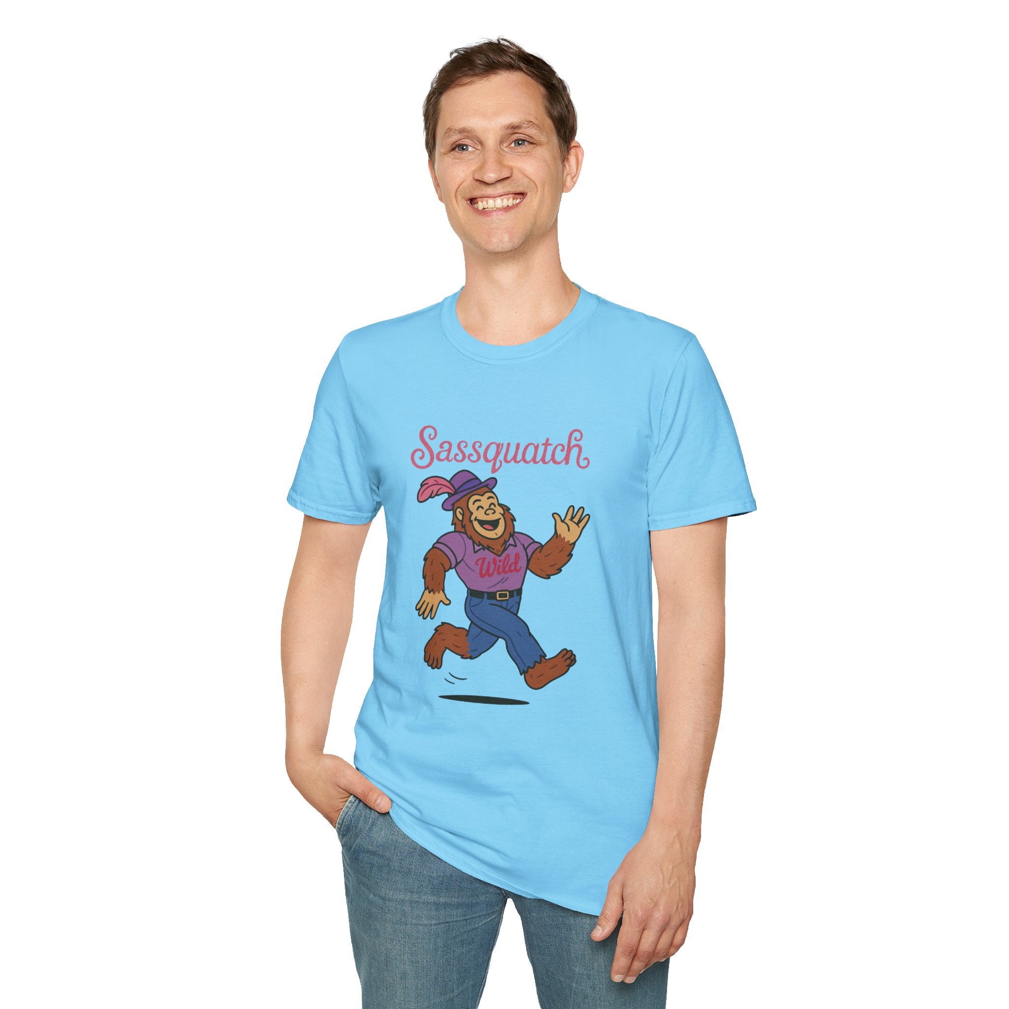 Sassquatch Unisex T-Shirt, Funny Sasquatch Shirt with Sassy Flair, Comedy Parody Tee, Wordplay Design, Bigfoot Graphic Shirt