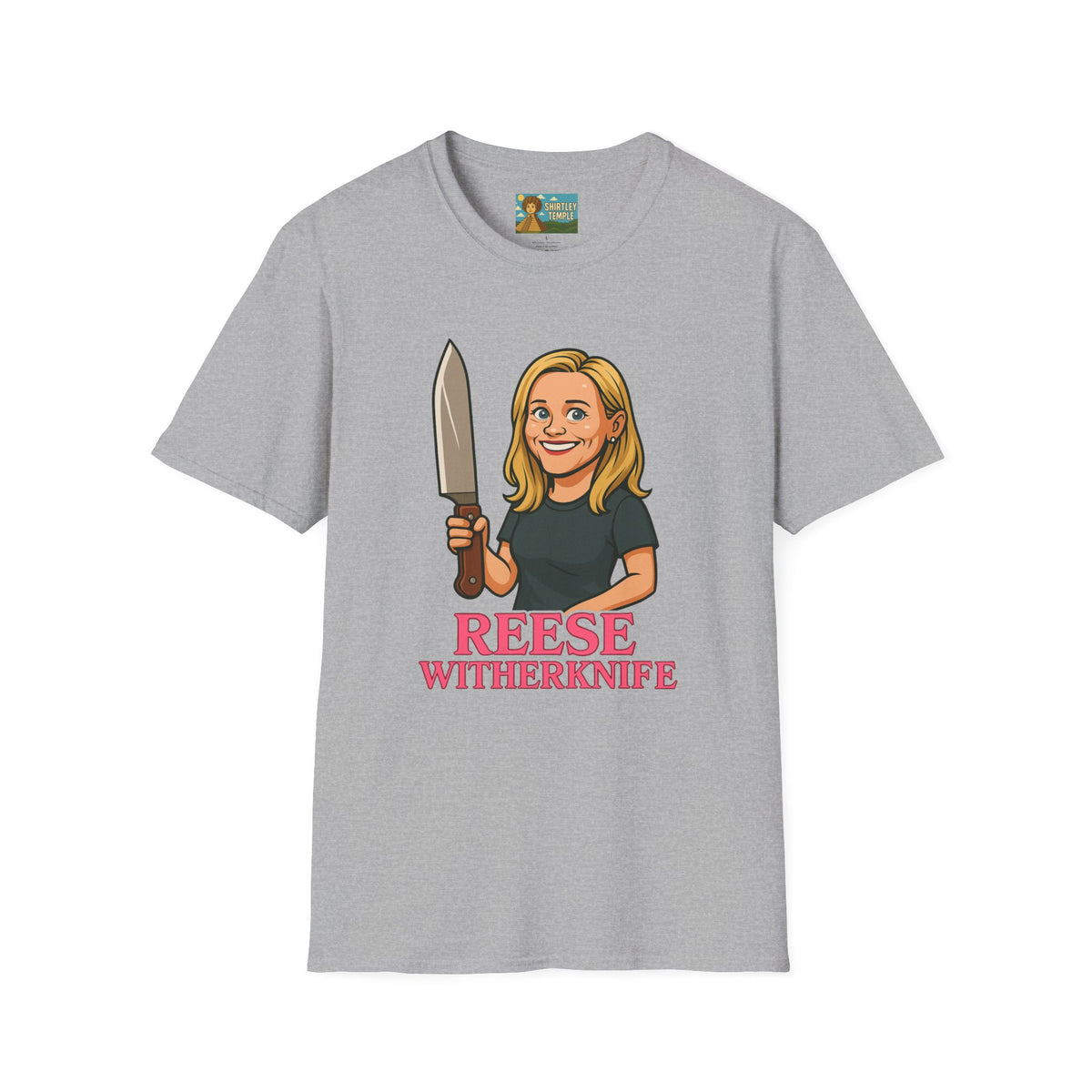 Reese Witherknife Funny Shirt, Comedy Parody Actress Tee, Unisex Softstyle T-Shirt, Wordplay Giant Knife Top, Gift for Movie Lovers, Pop