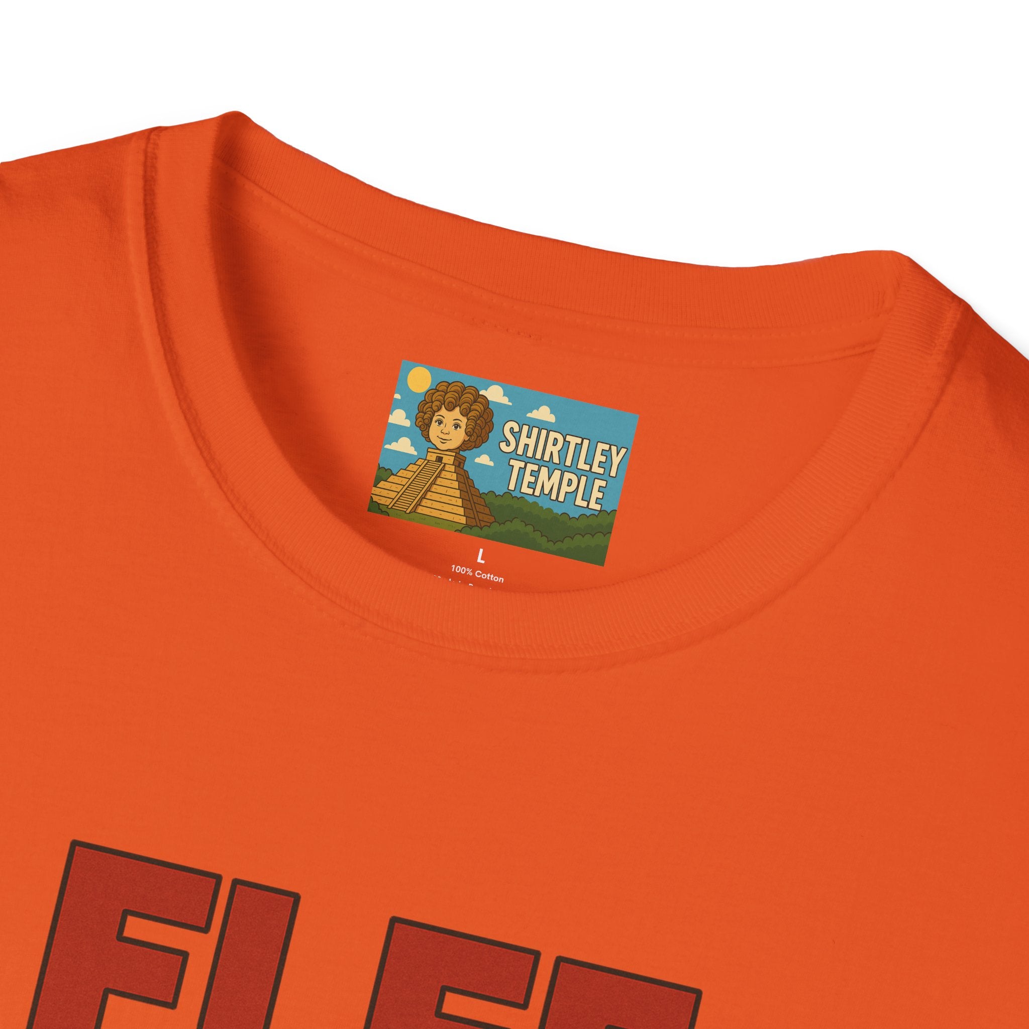 Flee funny shirt pun wordplay Flea red hot chili peppers running away fleeing