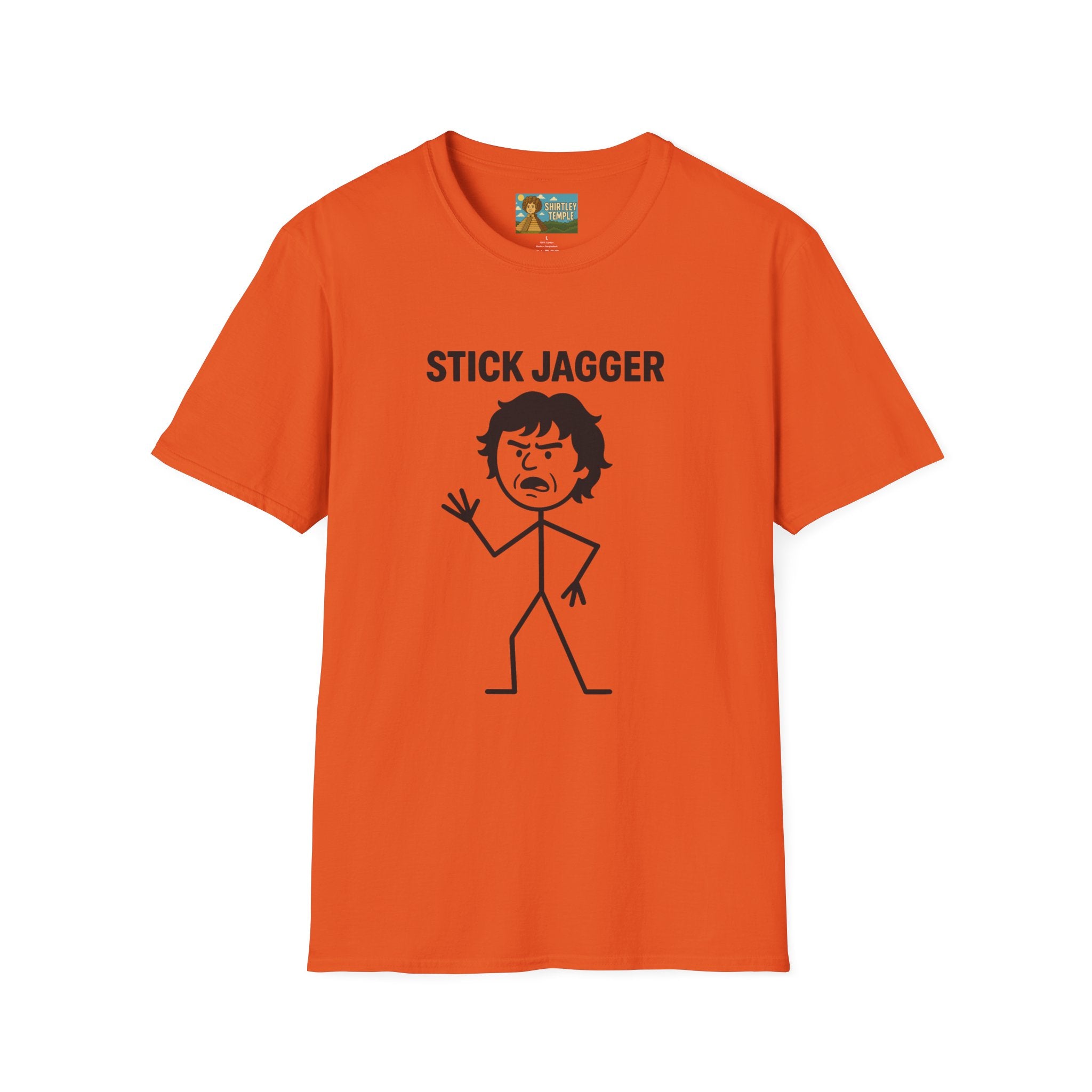 Stick Jagger Funny Shirt, Stick Figure Parody Wordplay T-Shirt, Pun Mashup Tee, Humorous Graphic Top, Sarcastic Slogan Clothing