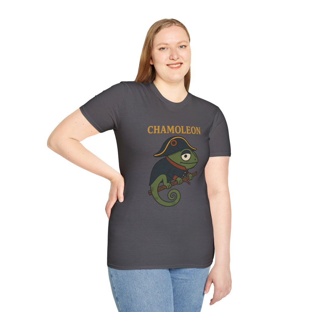 Chamoleon Funny Wordplay Parody Unisex T-Shirt, Napoleon Bonaparte Chameleon Tee Shirt Apparel