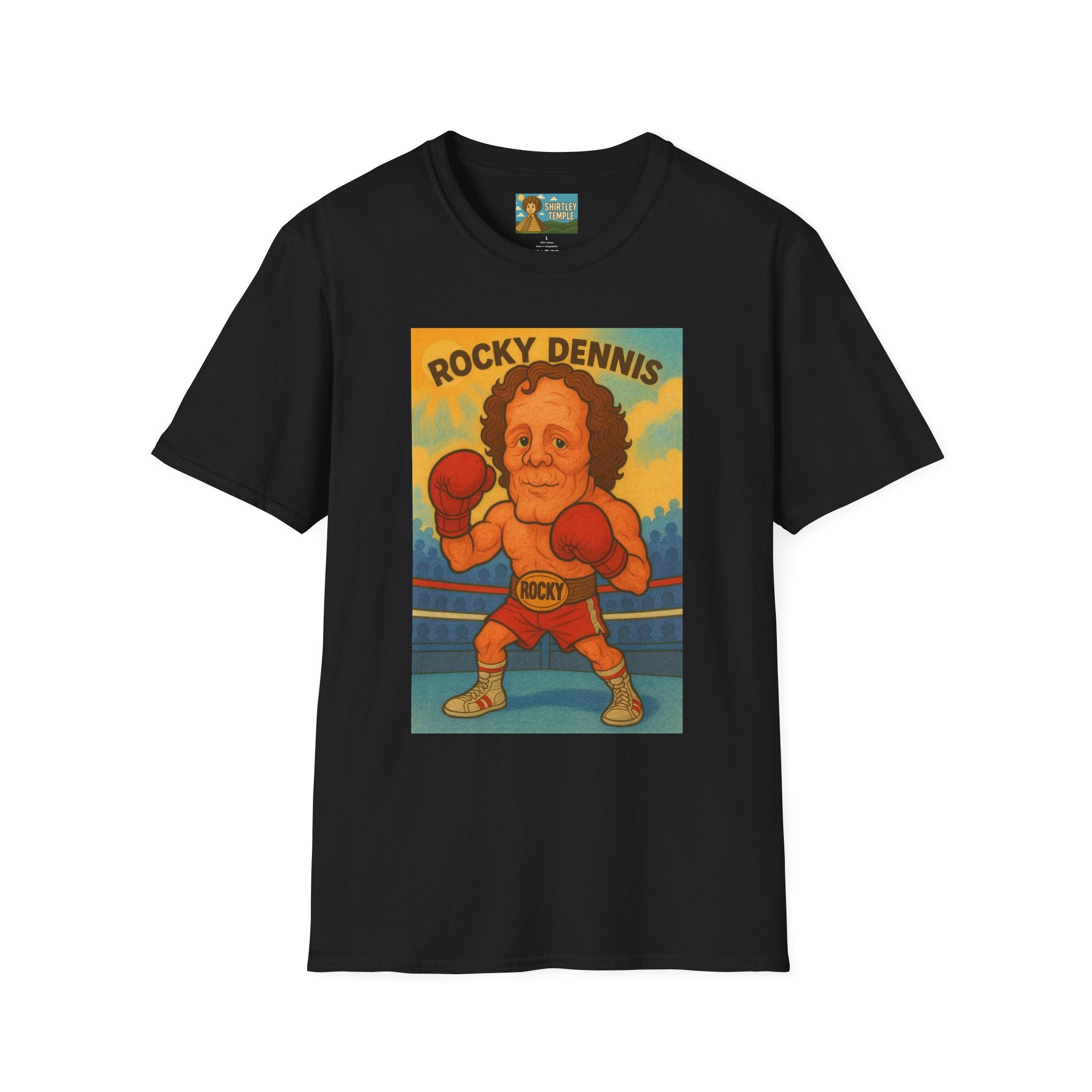 Rocky Dennis The Mask Rocky Mashup T-Shirt, Funny Movie Crossover Tee, Rocky Balboa Gift Shirt, Unisex Softstyle Top