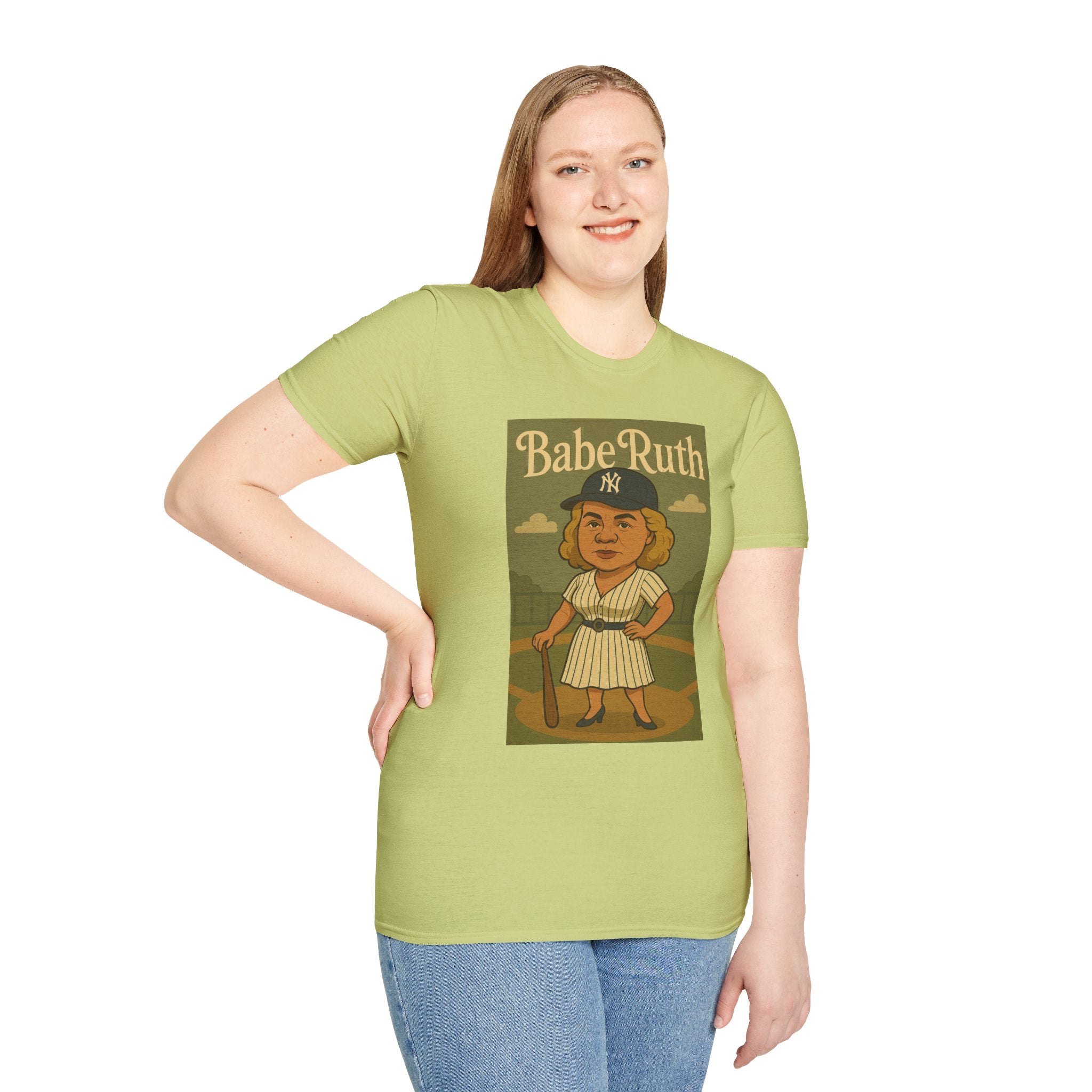 Babe Ruth funny wordplay pun baseball star remagined as a babe vintage nerd gift