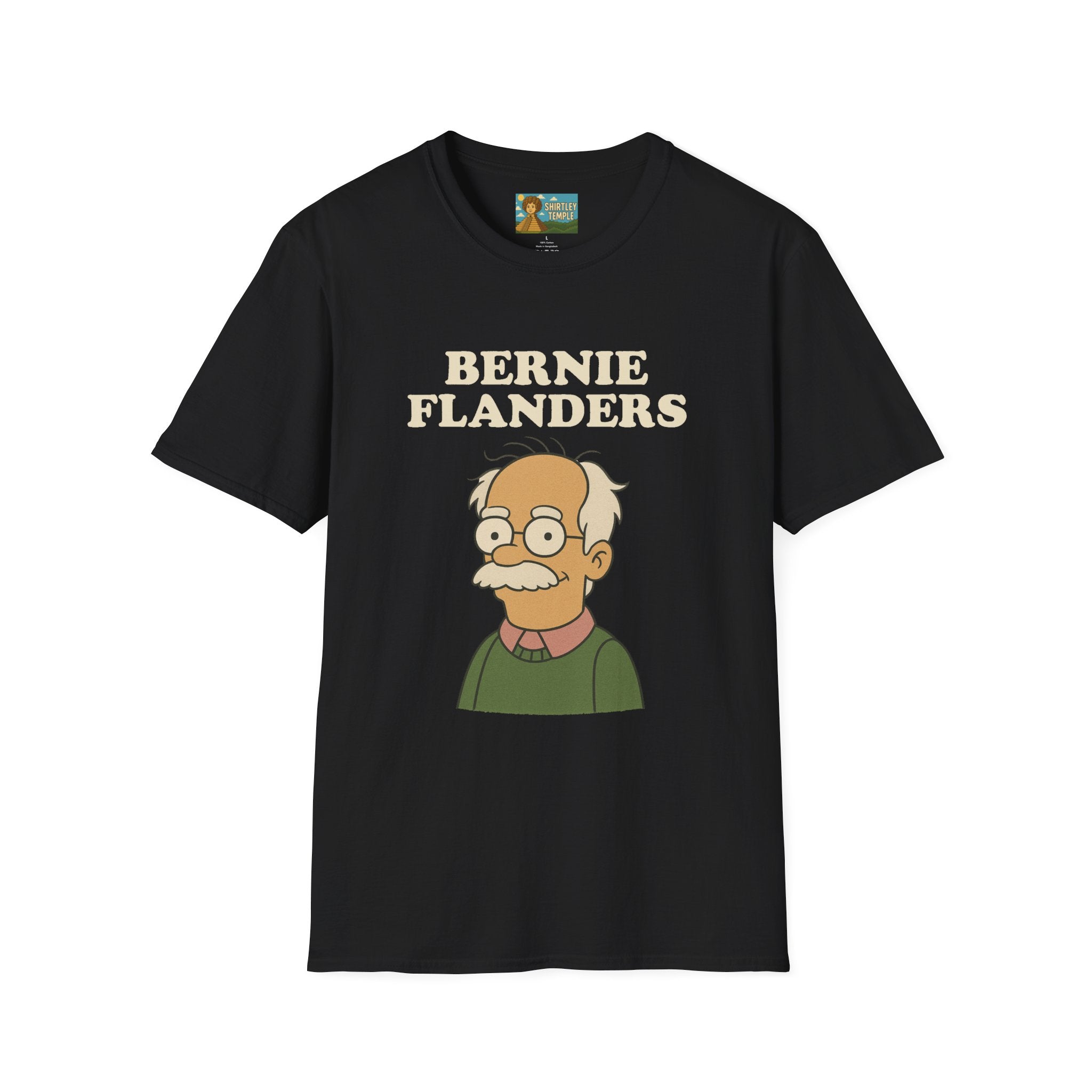 Bernie Flanders funny mashup simpson's style Bernie Sanders and Ned Flanders wordplay nerd gift unisex tee