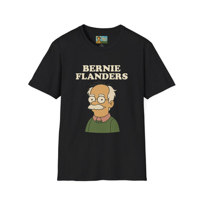 Bernie Flanders funny mashup simpson's style Bernie Sanders and Ned Flanders wordplay nerd gift unisex tee