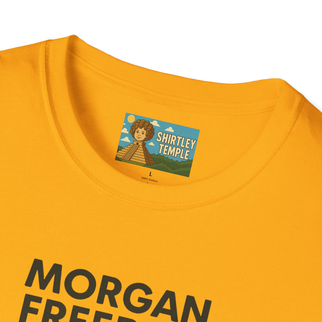 Morgan Freeboy Tribute T-Shirt, Funny Parody Tee, Morgan Freeman Wordplay Shirt, Unisex Softstyle, Gift for Comedy Lovers, Pop Culture Top