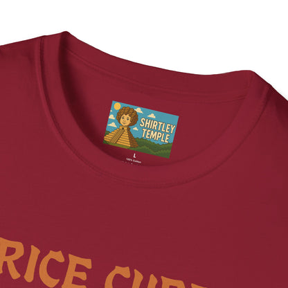Rice Cube Funny T-Shirt, Ice Cube Asian Parody Shirt, Wordplay Tee, Hip-Hop Music Fan Gift, Unisex Softstyle Top