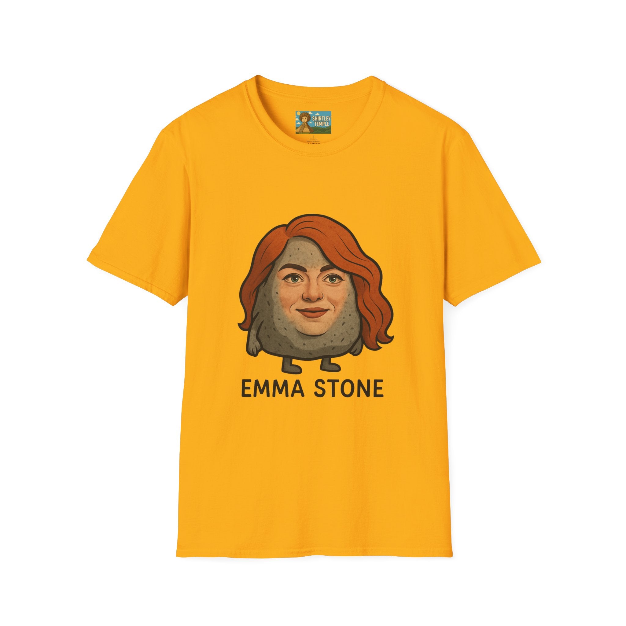 Emma Stone funny shirt wordplay pun actress and an actual stone mashup