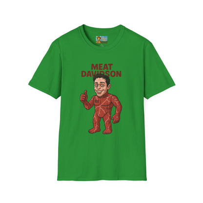Meat Davidson Funny T-Shirt, Pete Davidson Parody Shirt, Comedian Mashup Tee, Unisex Humor Top, Comedy Fan Gift