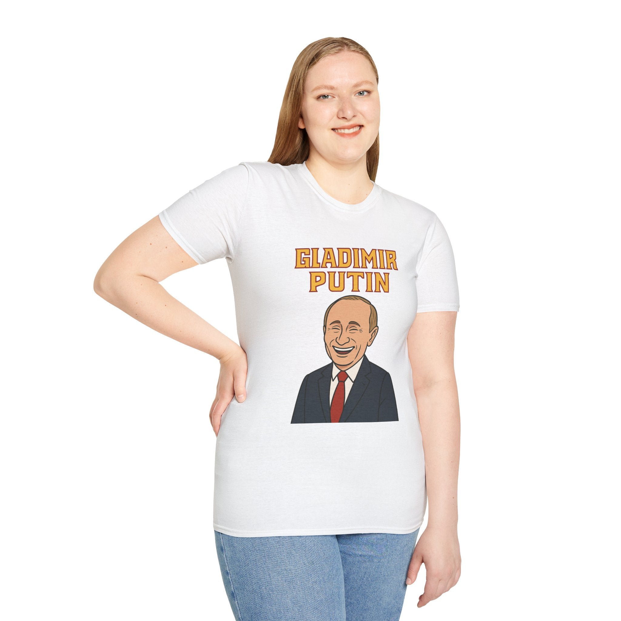 Gladimir Putin funny shirt wordplay vladimir putin being glad