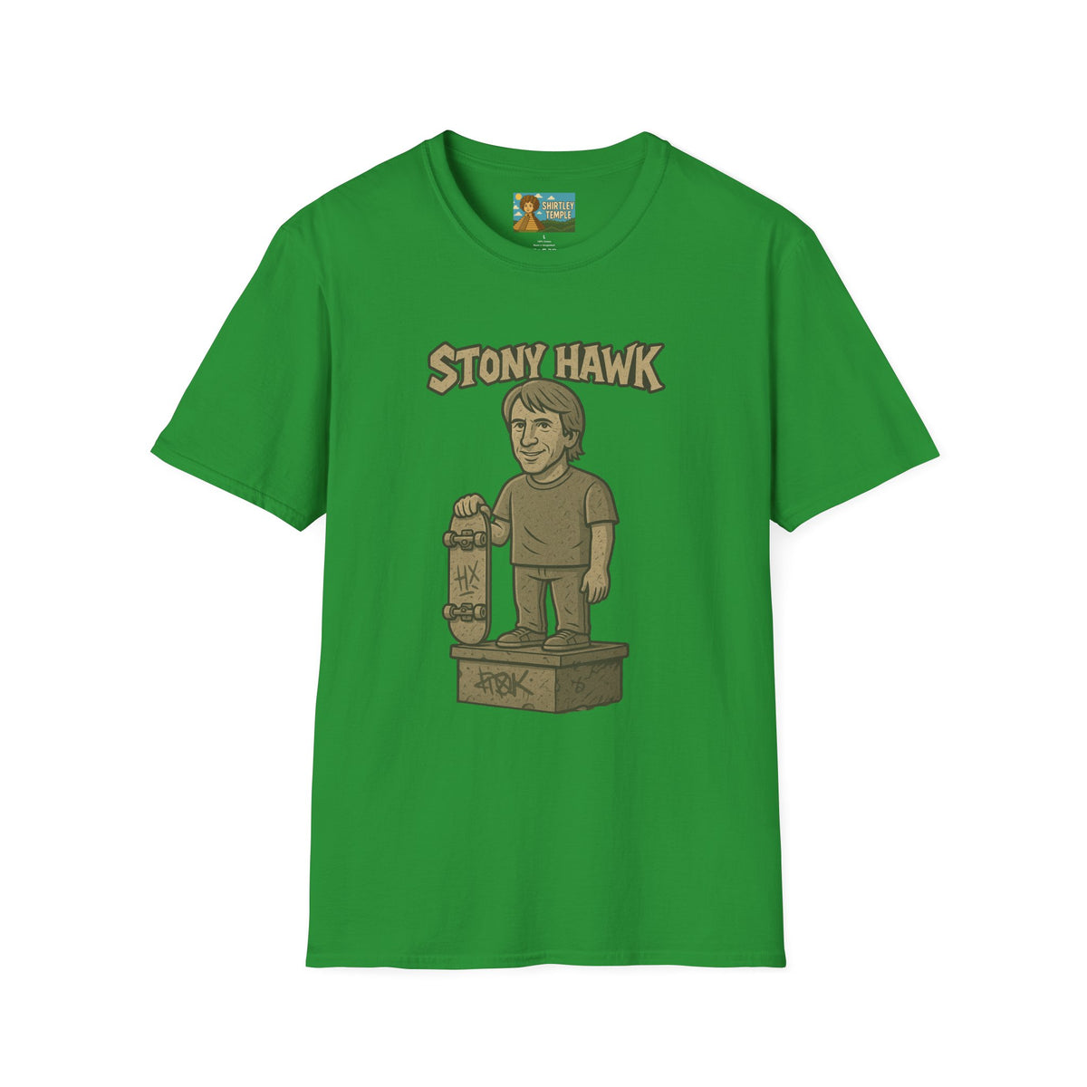 Stony Hawk Unisex T-Shirt, Skateboard Legend Parody Tee, Statue Wordplay Shirt, Funny Skater Gift, Skateboarding Fan Top