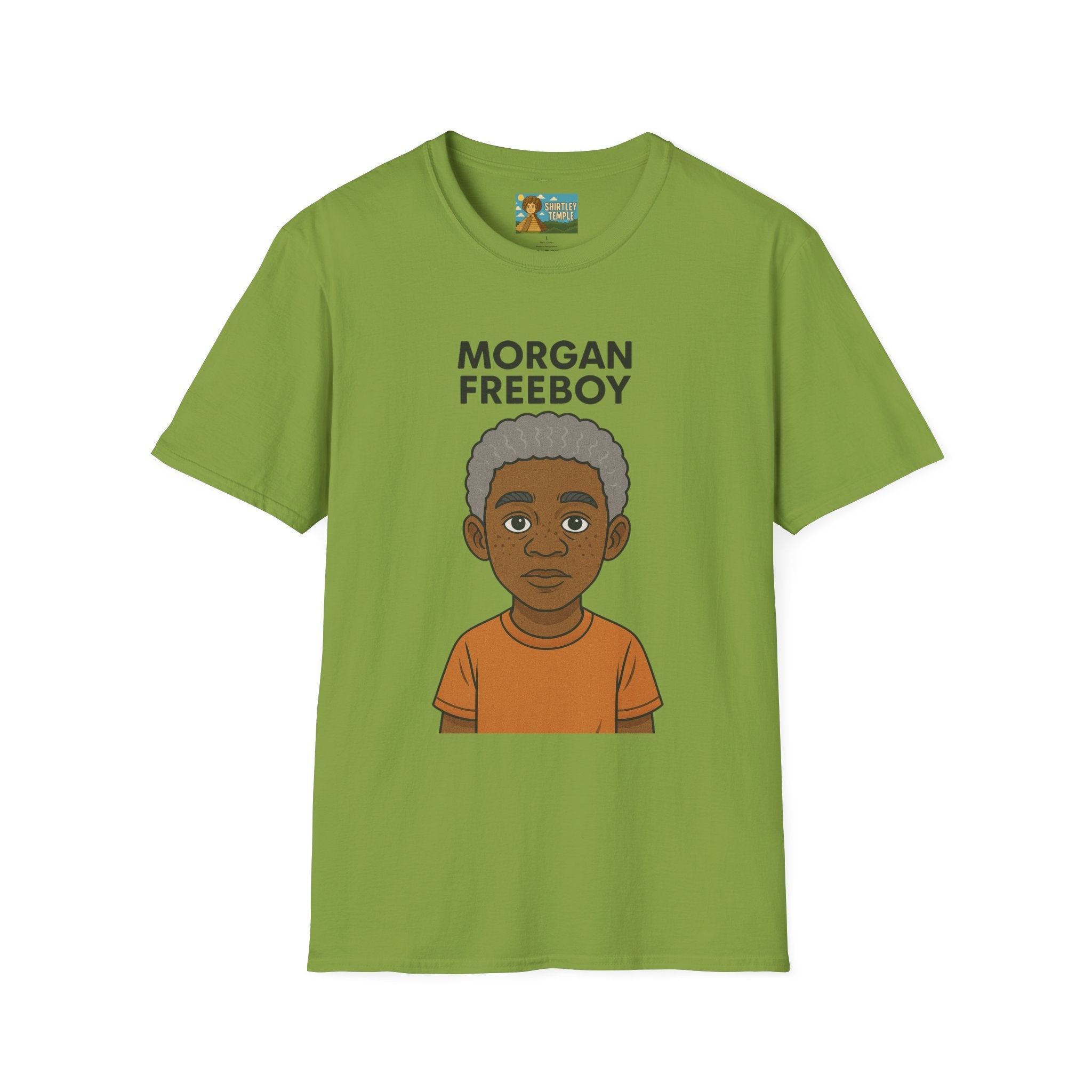 Morgan Freeboy Tribute T-Shirt, Funny Parody Tee, Morgan Freeman Wordplay Shirt, Unisex Softstyle, Gift for Comedy Lovers, Pop Culture Top