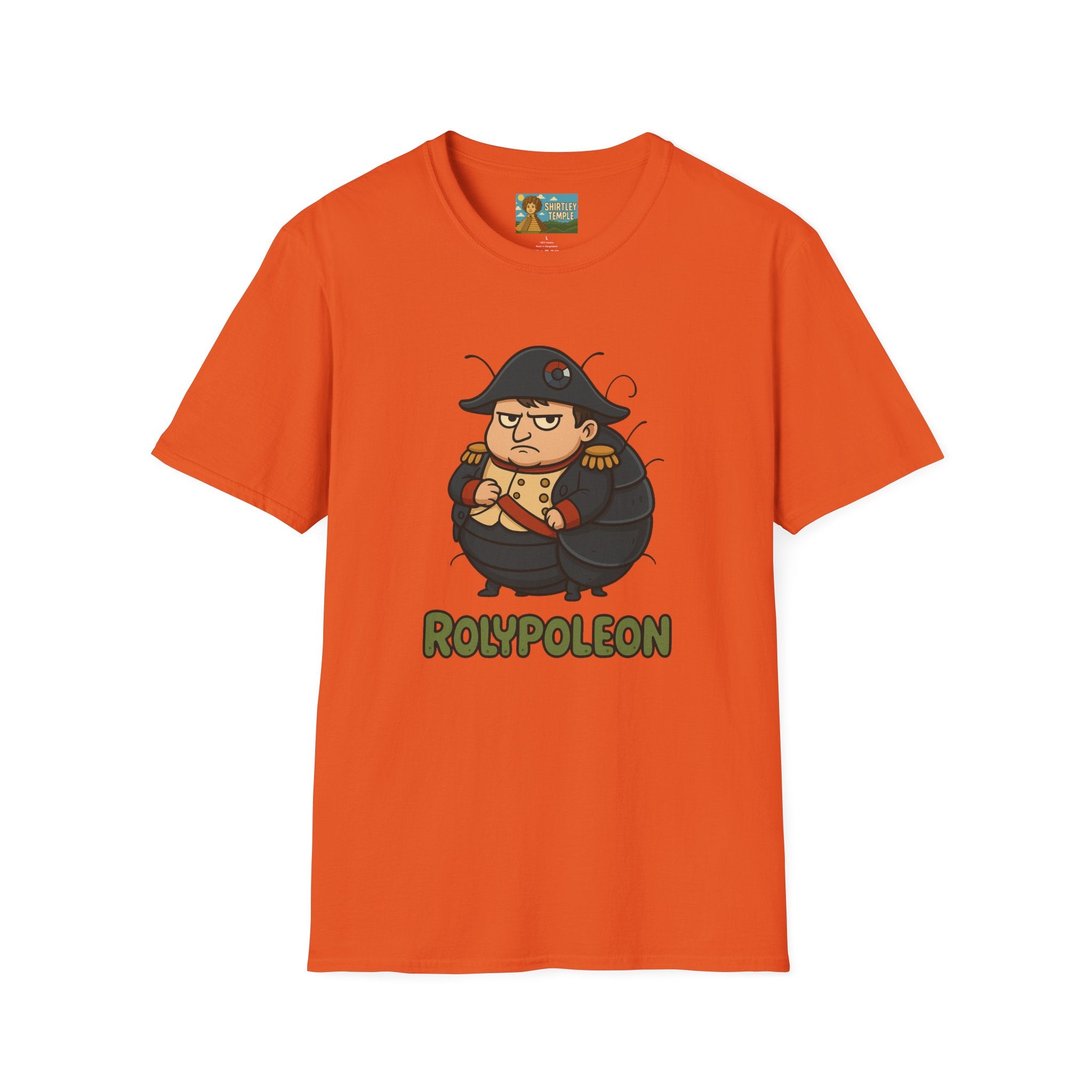 Rolypoleon Funny Shirt Mashup Parody Unisex Softstyle T-Shirt, Roly Poly and Napoleon Comedy Wordplay Tee, Humorous Graphic Tee, Novelty