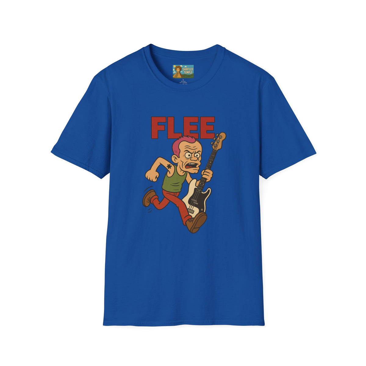 Flee funny shirt pun wordplay Flea red hot chili peppers running away fleeing