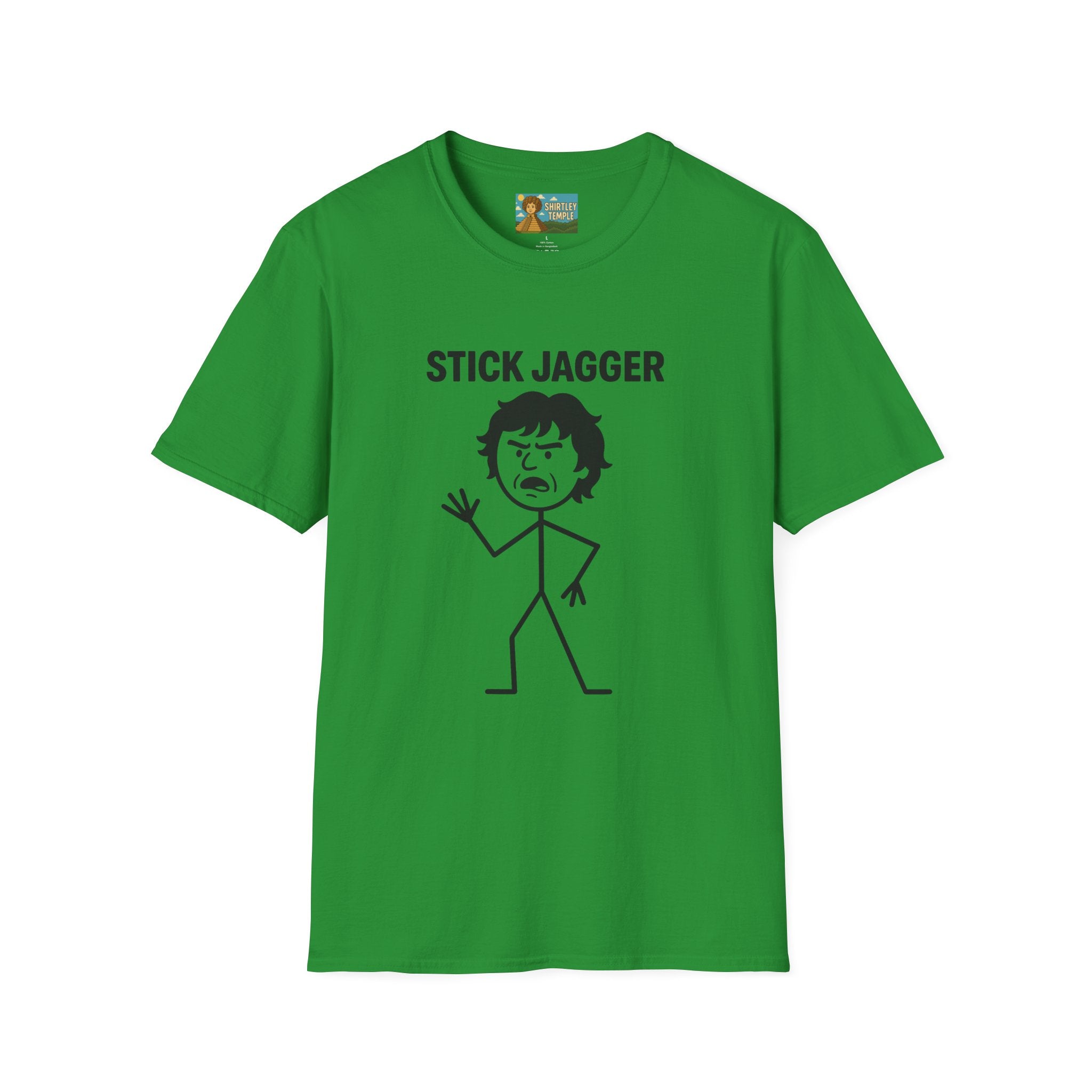 Stick Jagger Funny Shirt, Stick Figure Parody Wordplay T-Shirt, Pun Mashup Tee, Humorous Graphic Top, Sarcastic Slogan Clothing