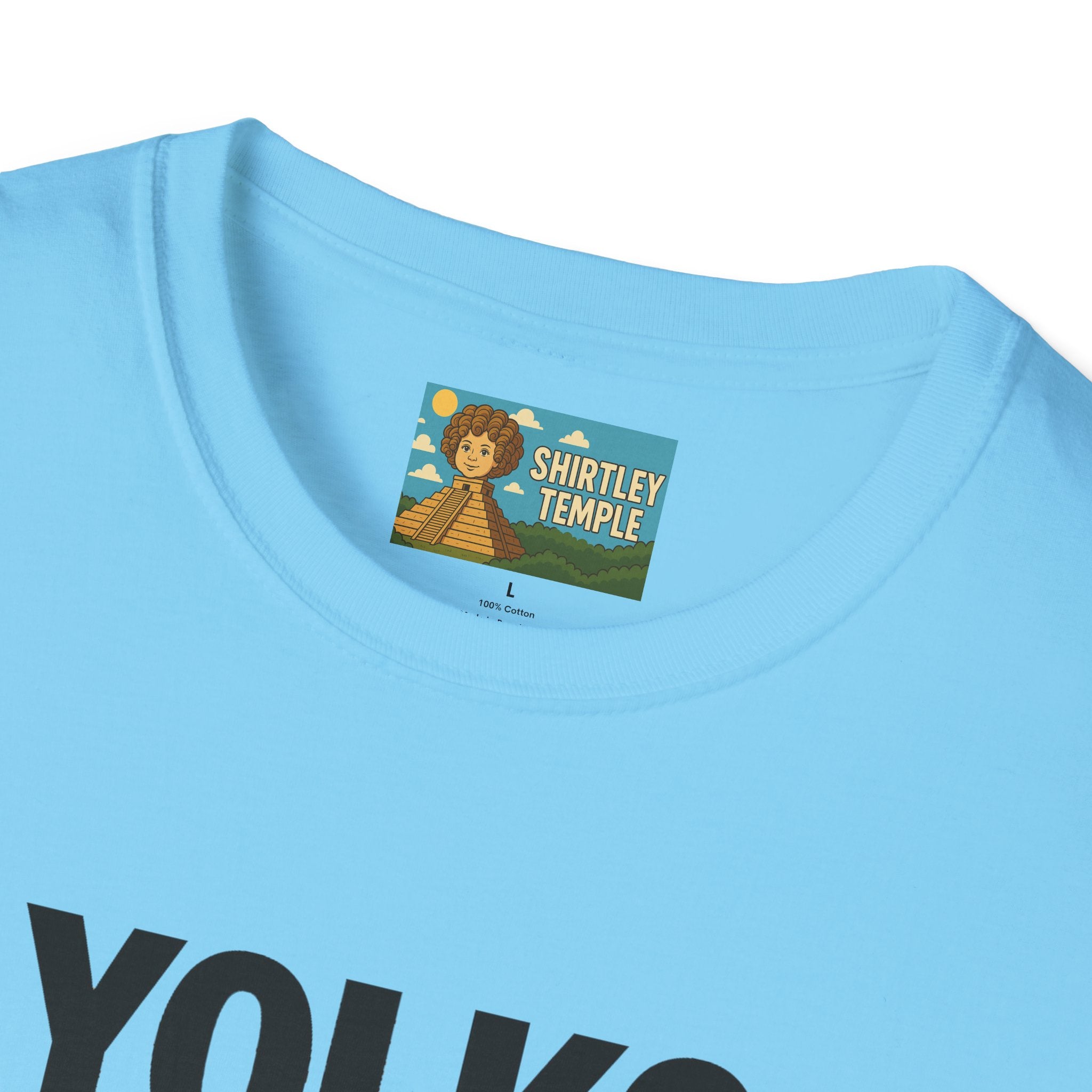 Yolko Funny Parody Unisex Softstyle T-Shirt, Egg Wordplay Tee, Humorous Yoko Tribute Shirt, Novelty Graphic Top, Comical Musician Fan Gift