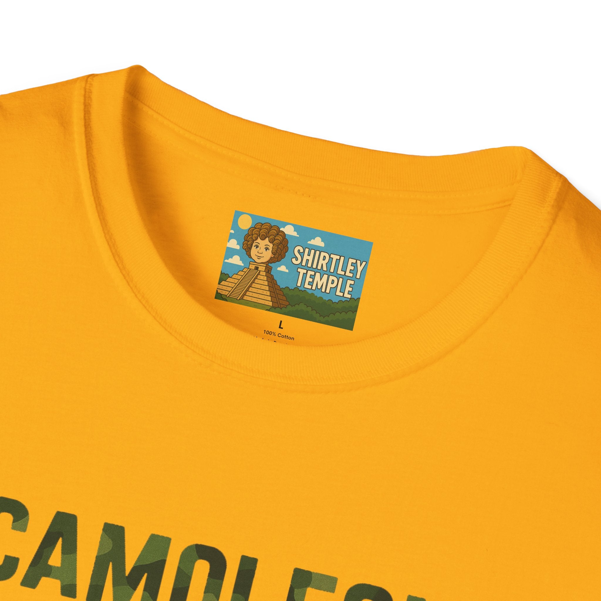 Camoleon Funny Parody T-Shirt, Comedy Mashup Tee, Military Camo Chameleon Shirt, Unisex Softstyle Top