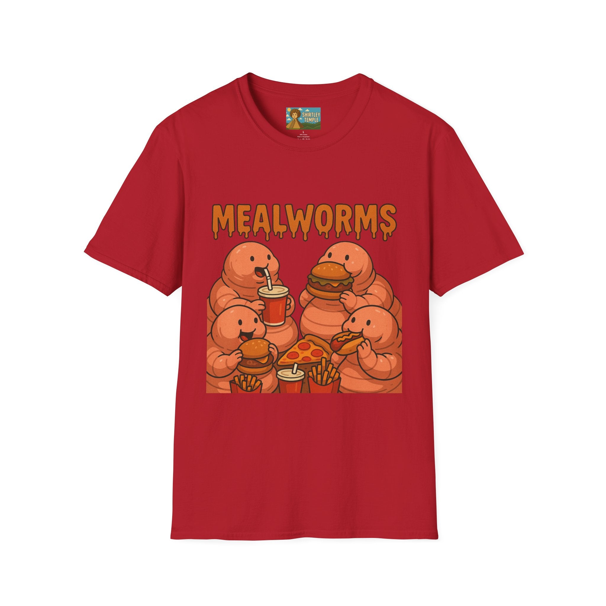 Mealworms Funny Shirt, Fat Earthworms Parody Tee, Wordplay Pun, Comedy Gift Apparel, Meal Lovers, Worm Fans, Hilarious