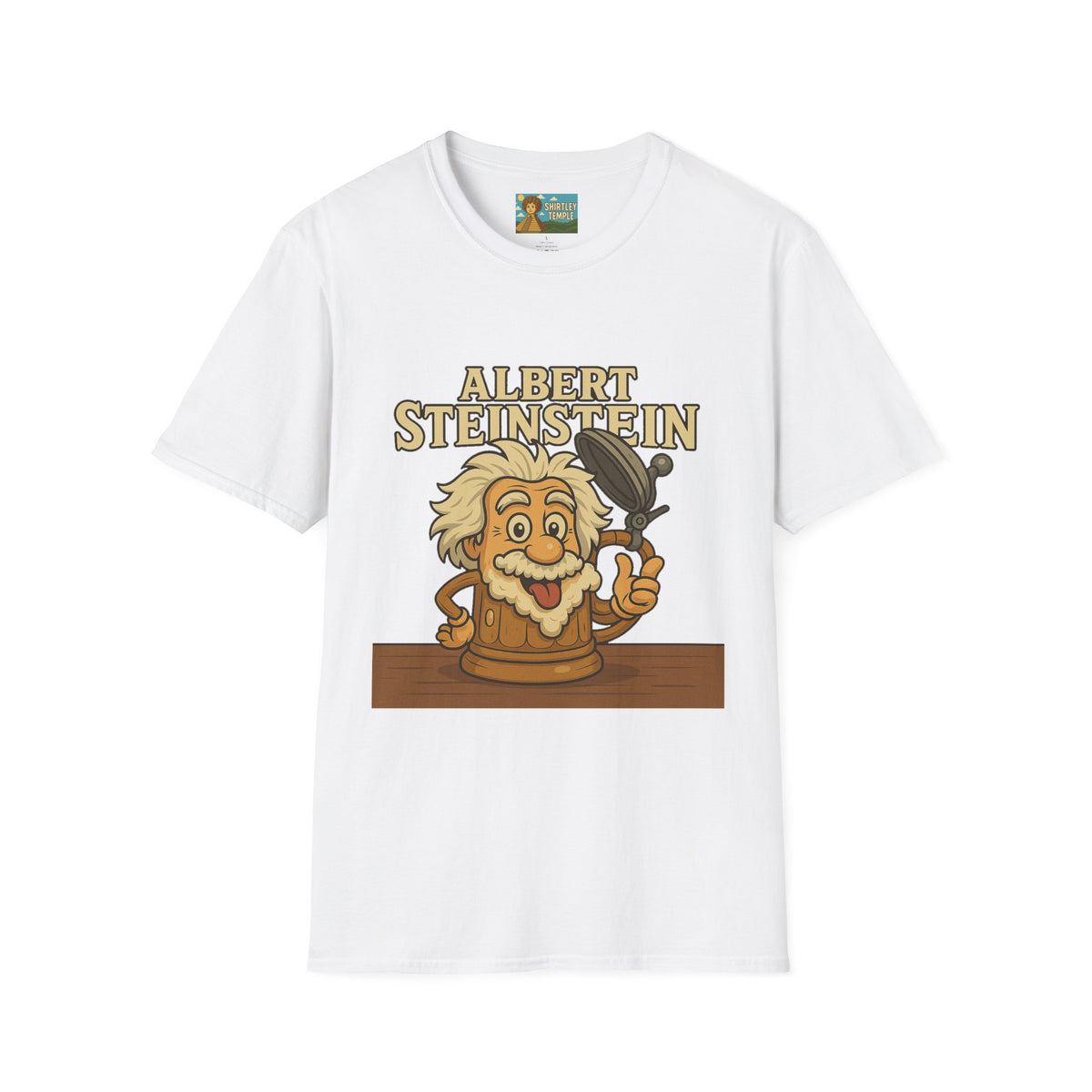 Albert Steinstein Unisex T-Shirt, Pun Beer Stein Science Tee, Gift for Nerds, Math Teacher Shirt, Physics Student Apparel