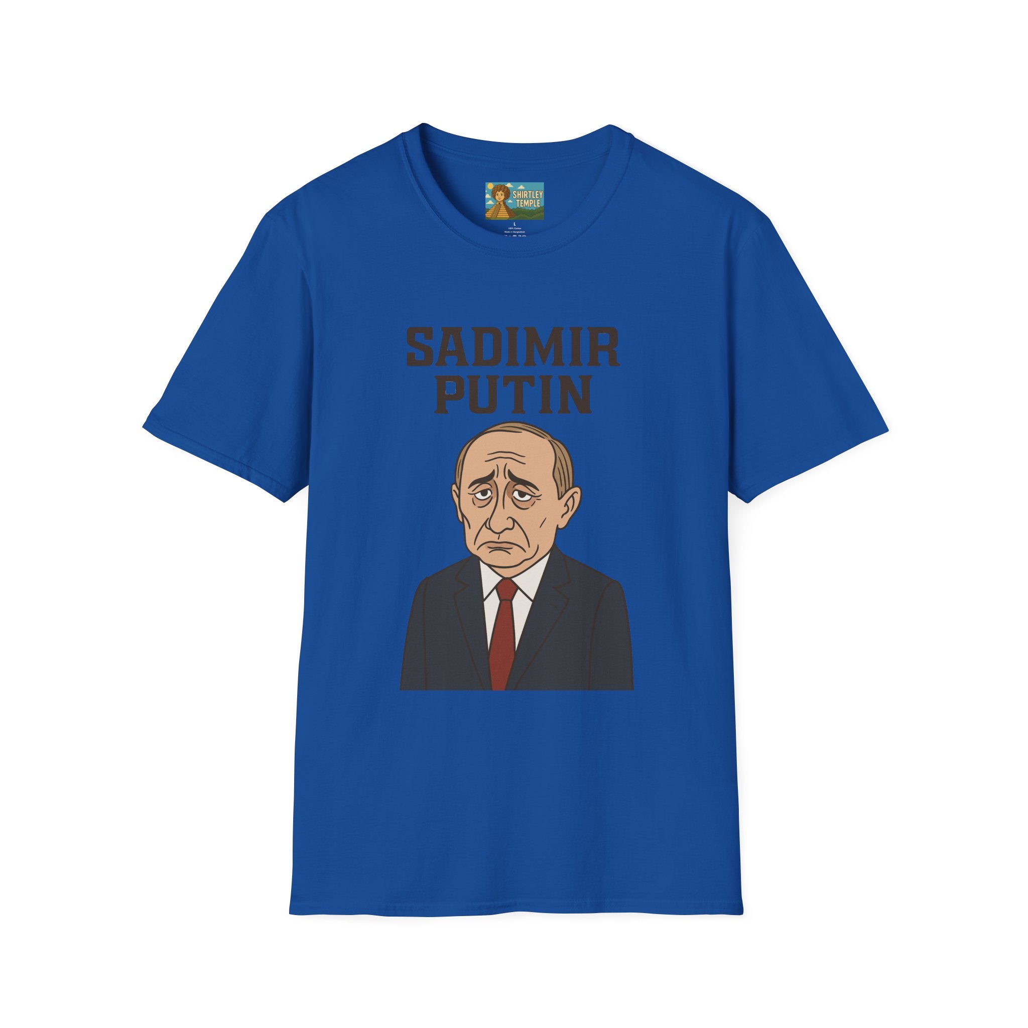 Sadimir Putin Funny T-Shirt, Vladimir Putin Parody Tee, Sad Person Comedy Shirt, Wordplay Humor Top