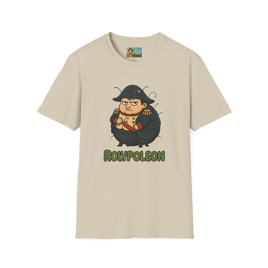 Rolypoleon Funny Shirt Mashup Parody Unisex Softstyle T-Shirt, Roly Poly and Napoleon Comedy Wordplay Tee, Humorous Graphic Tee, Novelty