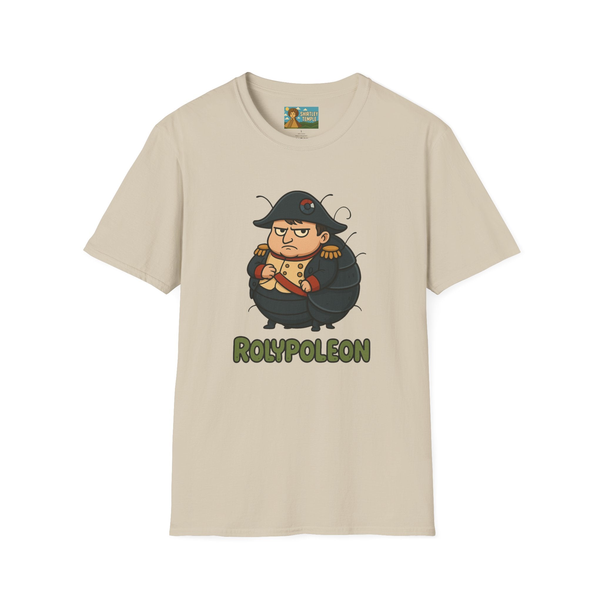 Rolypoleon Funny Shirt Mashup Parody Unisex Softstyle T-Shirt, Roly Poly and Napoleon Comedy Wordplay Tee, Humorous Graphic Tee, Novelty