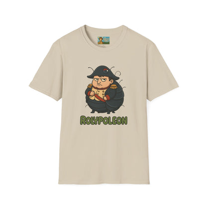 Rolypoleon Funny Shirt Mashup Parody Unisex Softstyle T-Shirt, Roly Poly and Napoleon Comedy Wordplay Tee, Humorous Graphic Tee, Novelty