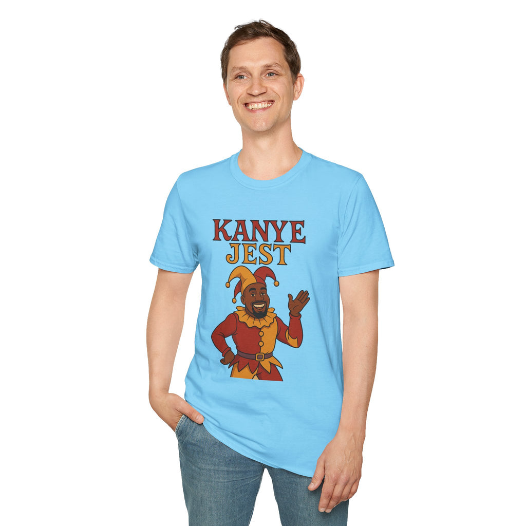 Kanye Jest Funny T-Shirt, Parody Tribute Rapper, Comedy Mashup Meme, Jester Tee, Humorous Graphic Tee
