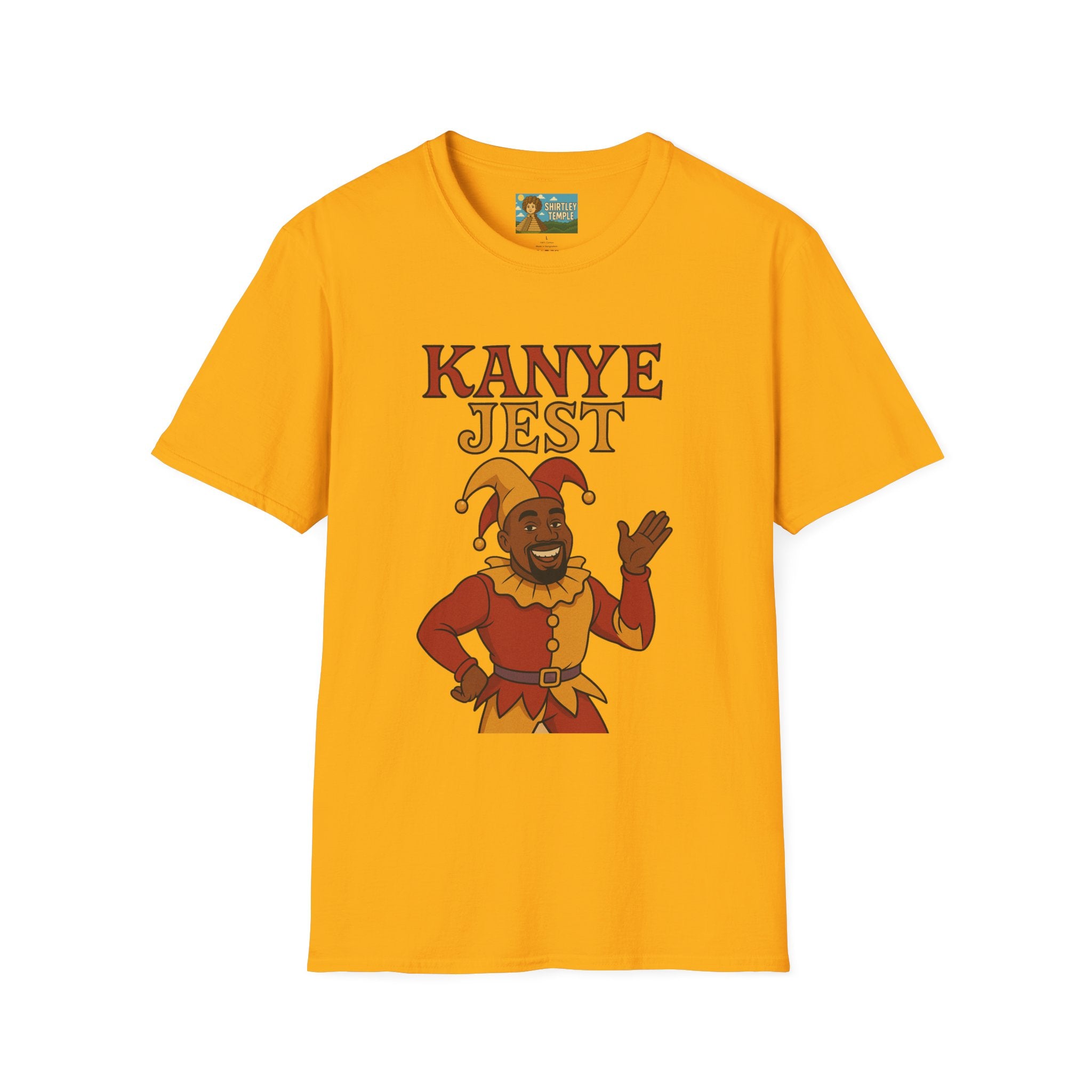 Kanye Jest Funny T-Shirt, Parody Tribute Rapper, Comedy Mashup Meme, Jester Tee, Humorous Graphic Tee