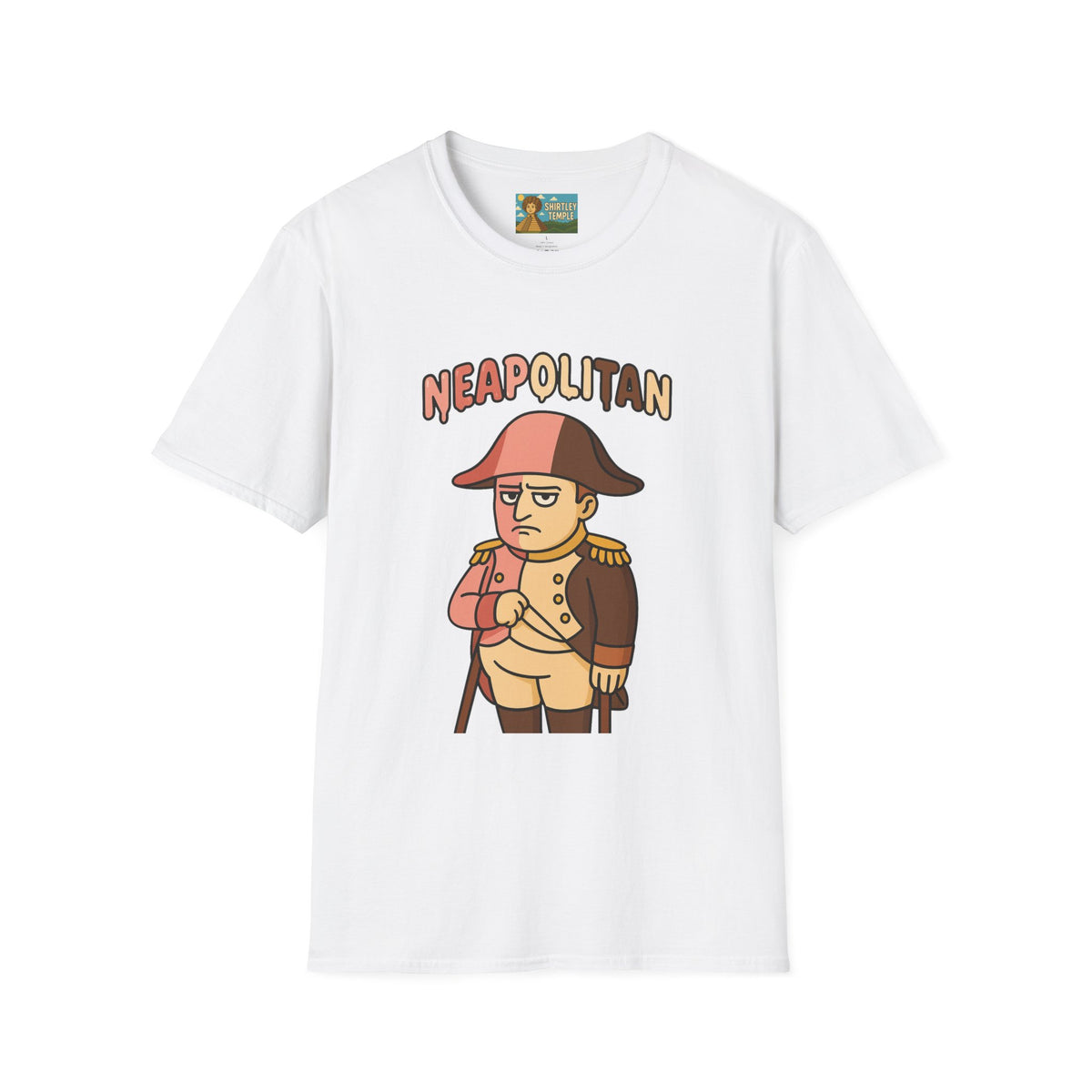 Neapolitan funny mashup shirt, Napoleon Bonaparte Ice Cream Parody Tshirt, Comedy Mashup Tee, Softstyle Unisex Top, Humorous Graphic Tee
