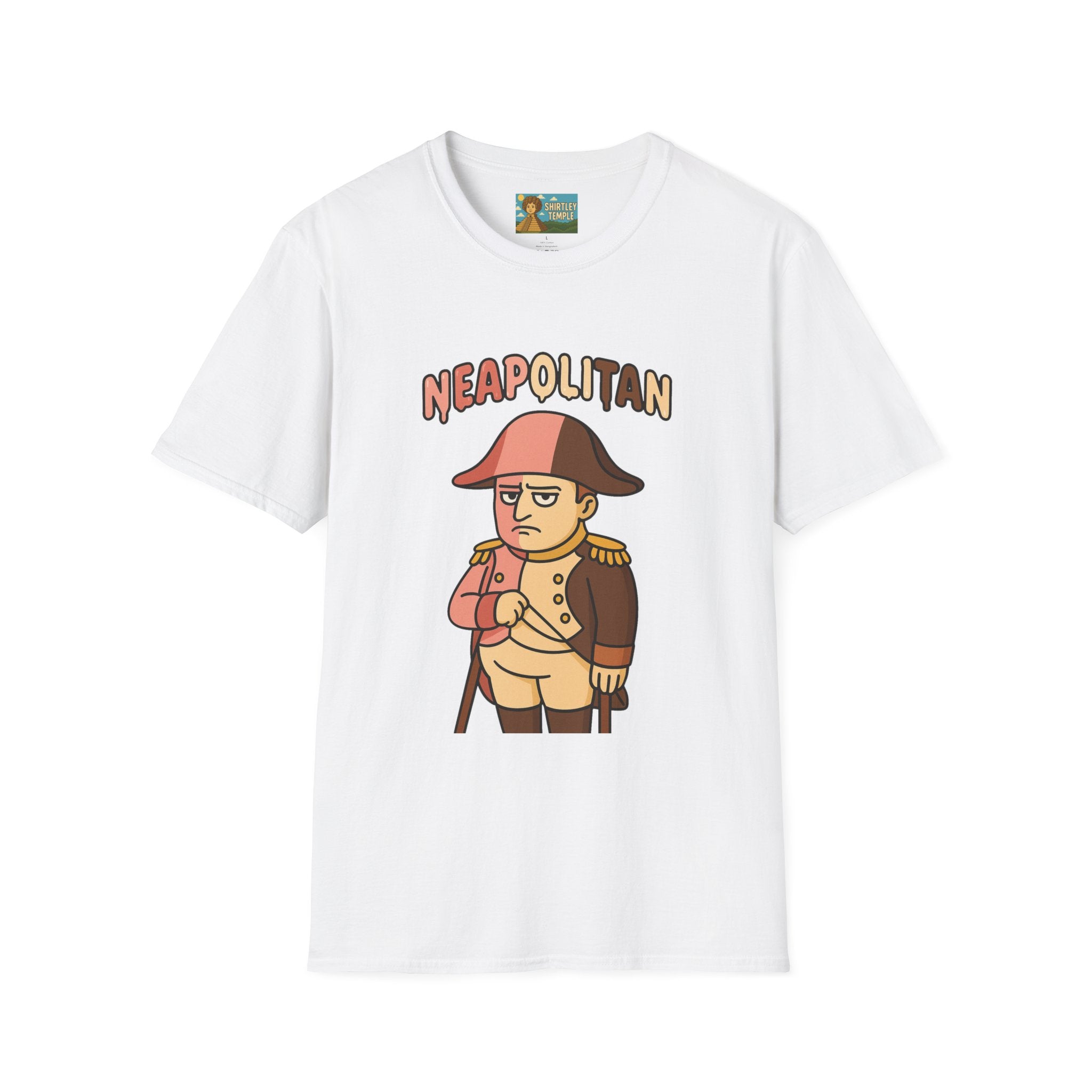 Neapolitan funny mashup shirt, Napoleon Bonaparte Ice Cream Parody Tshirt, Comedy Mashup Tee, Softstyle Unisex Top, Humorous Graphic Tee
