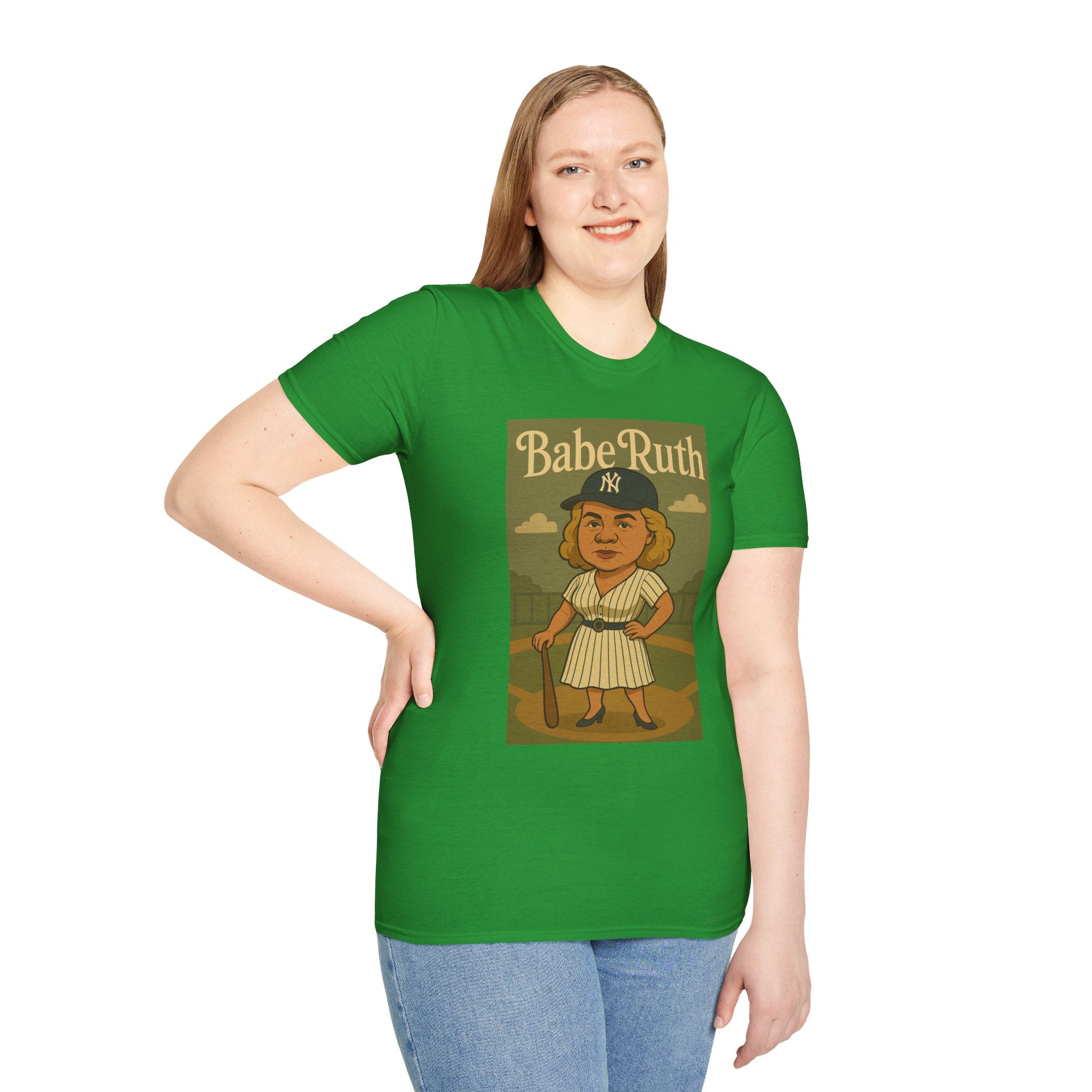 Babe Ruth funny wordplay pun baseball star remagined as a babe vintage nerd gift