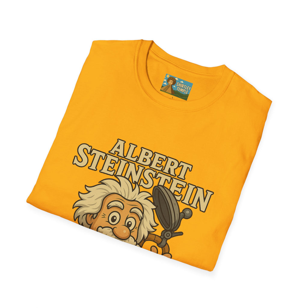 Albert Steinstein Unisex T-Shirt, Pun Beer Stein Science Tee, Gift for Nerds, Math Teacher Shirt, Physics Student Apparel