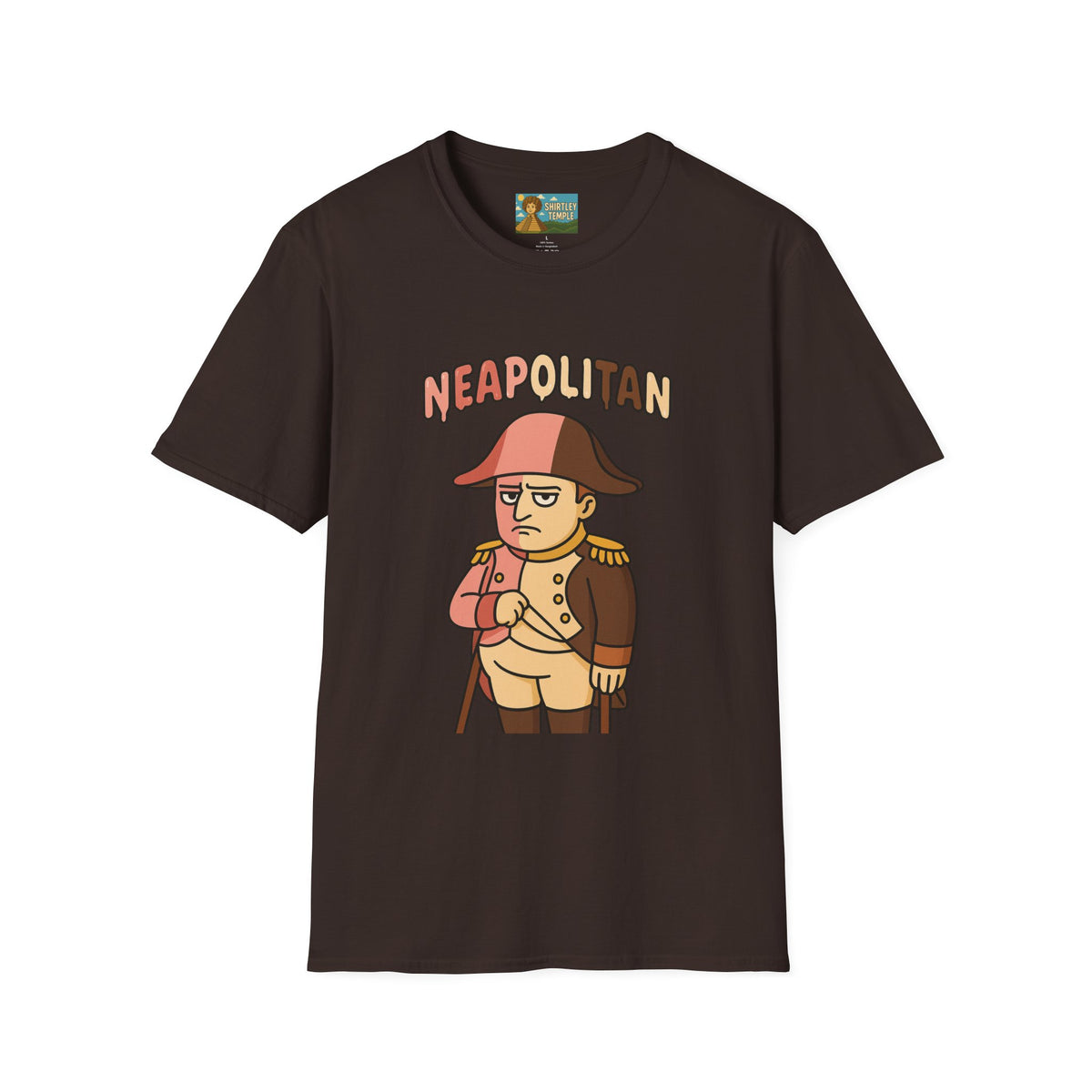 Neapolitan funny mashup shirt, Napoleon Bonaparte Ice Cream Parody Tshirt, Comedy Mashup Tee, Softstyle Unisex Top, Humorous Graphic Tee