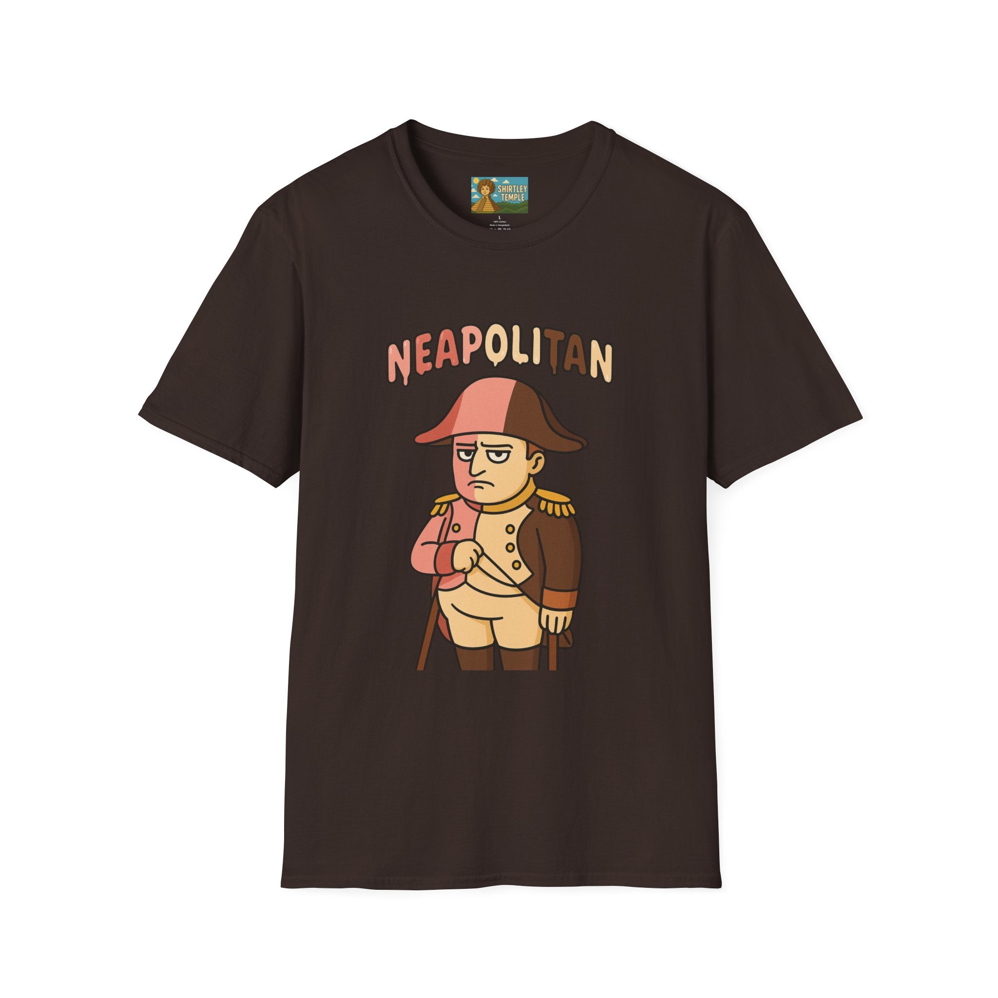Neapolitan funny mashup shirt, Napoleon Bonaparte Ice Cream Parody Tshirt, Comedy Mashup Tee, Softstyle Unisex Top, Humorous Graphic Tee