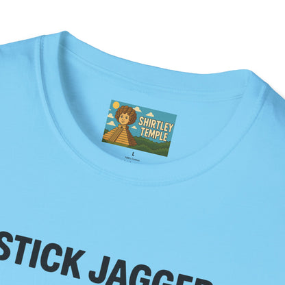Stick Jagger Funny Shirt, Stick Figure Parody Wordplay T-Shirt, Pun Mashup Tee, Humorous Graphic Top, Sarcastic Slogan Clothing