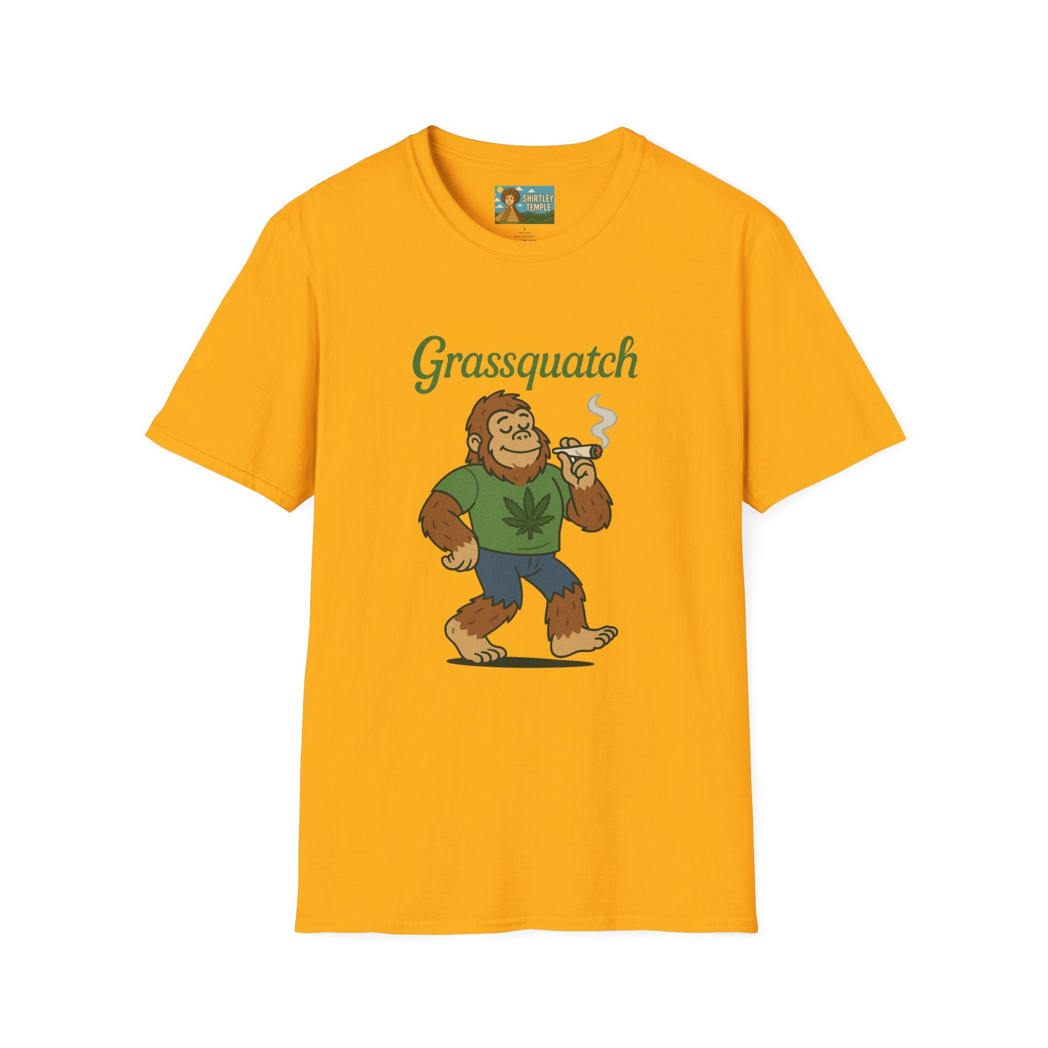 Grassquatch funny shirt mashup sasquatch and a stoner