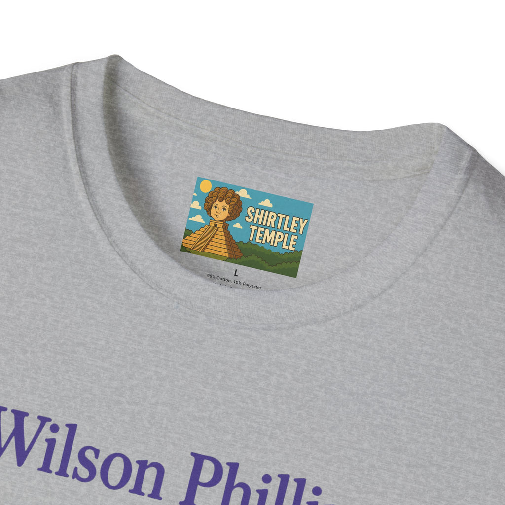 Wilson and Phillips Mashup Softstyle T-Shirt, Funny Wordplay Tribute Singers, Volleyball Theme Gift Tee